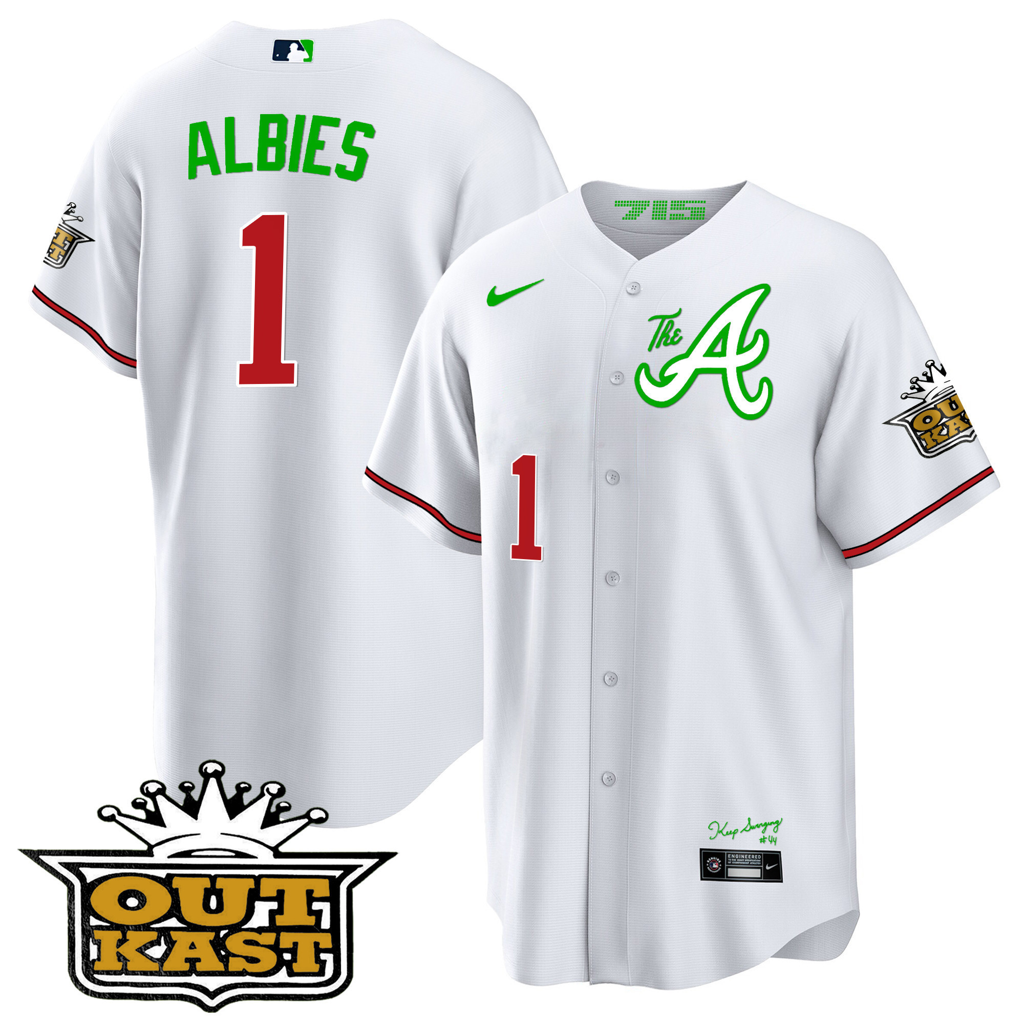 Men's Atlanta Braves Atliens The A Cool Base Jersey - All Stitched - Image 35
