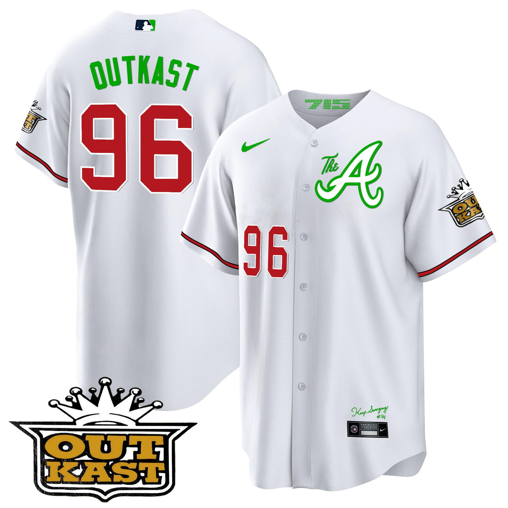 Men's Atlanta Braves Atliens The A Cool Base Jersey - All Stitched - Image 29