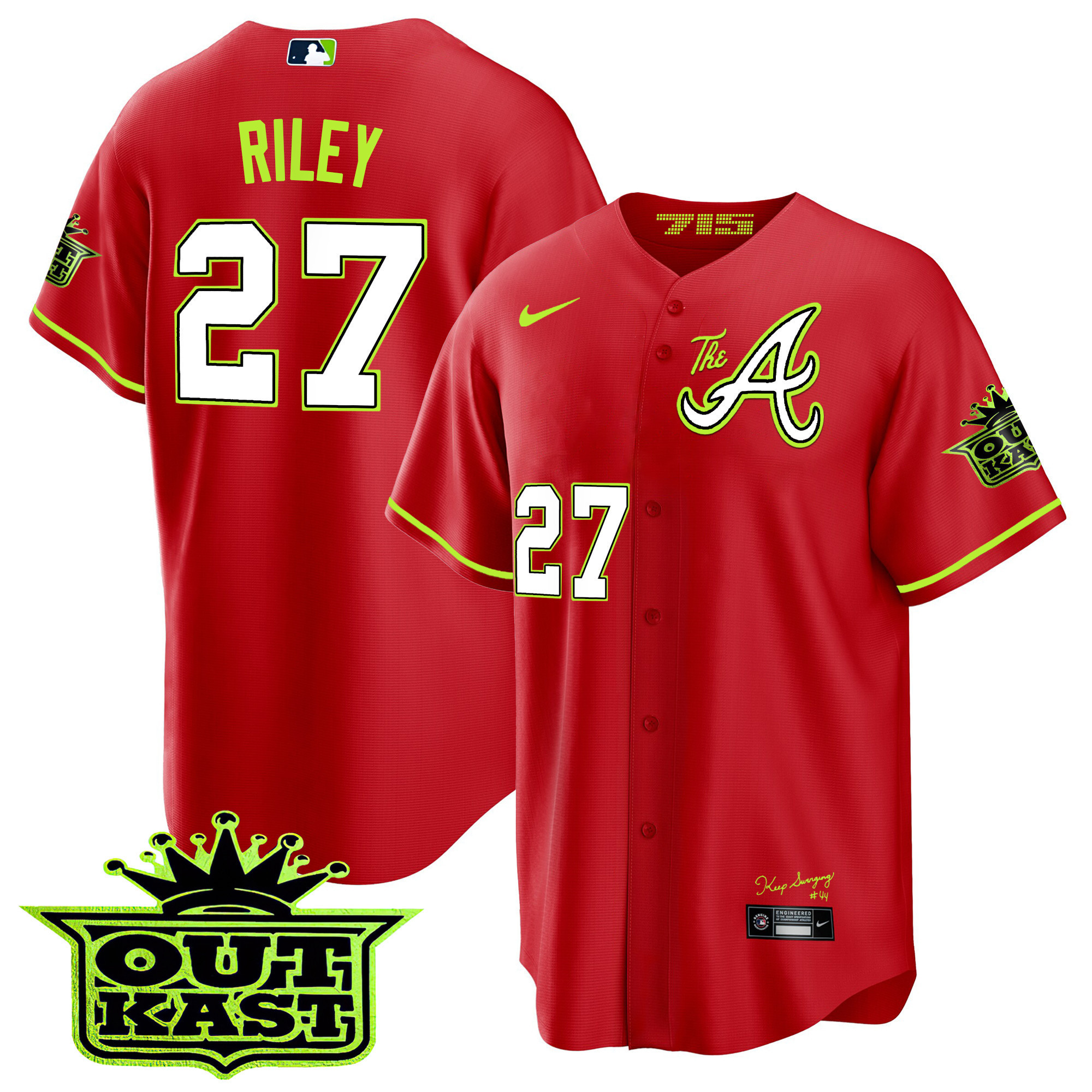Men's Atlanta Braves Atliens The A Cool Base Jersey - All Stitched - Image 14