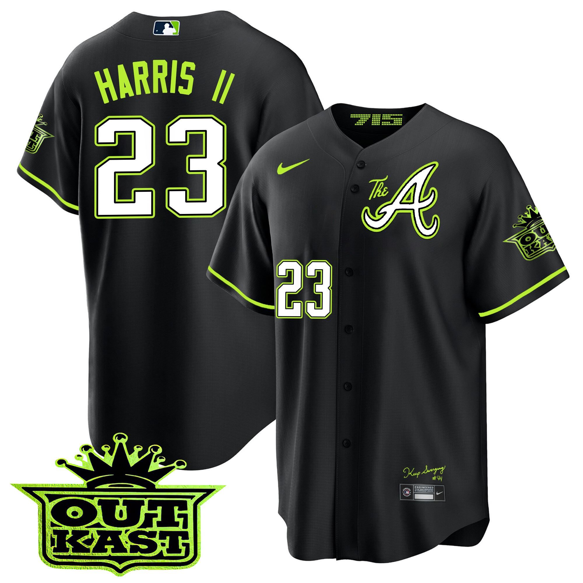 Men's Atlanta Braves Atliens The A Cool Base Jersey - All Stitched - Image 24