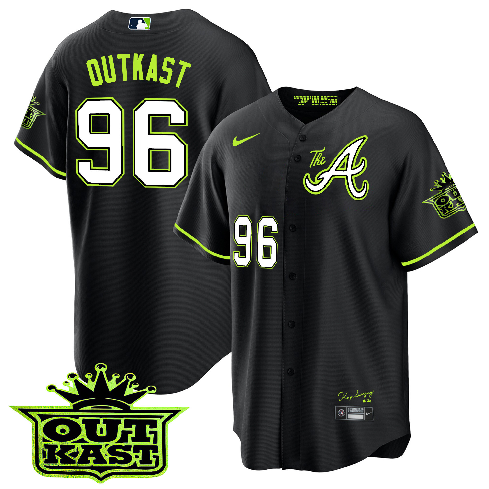 Men's Atlanta Braves Atliens The A Cool Base Jersey - All Stitched - Image 20