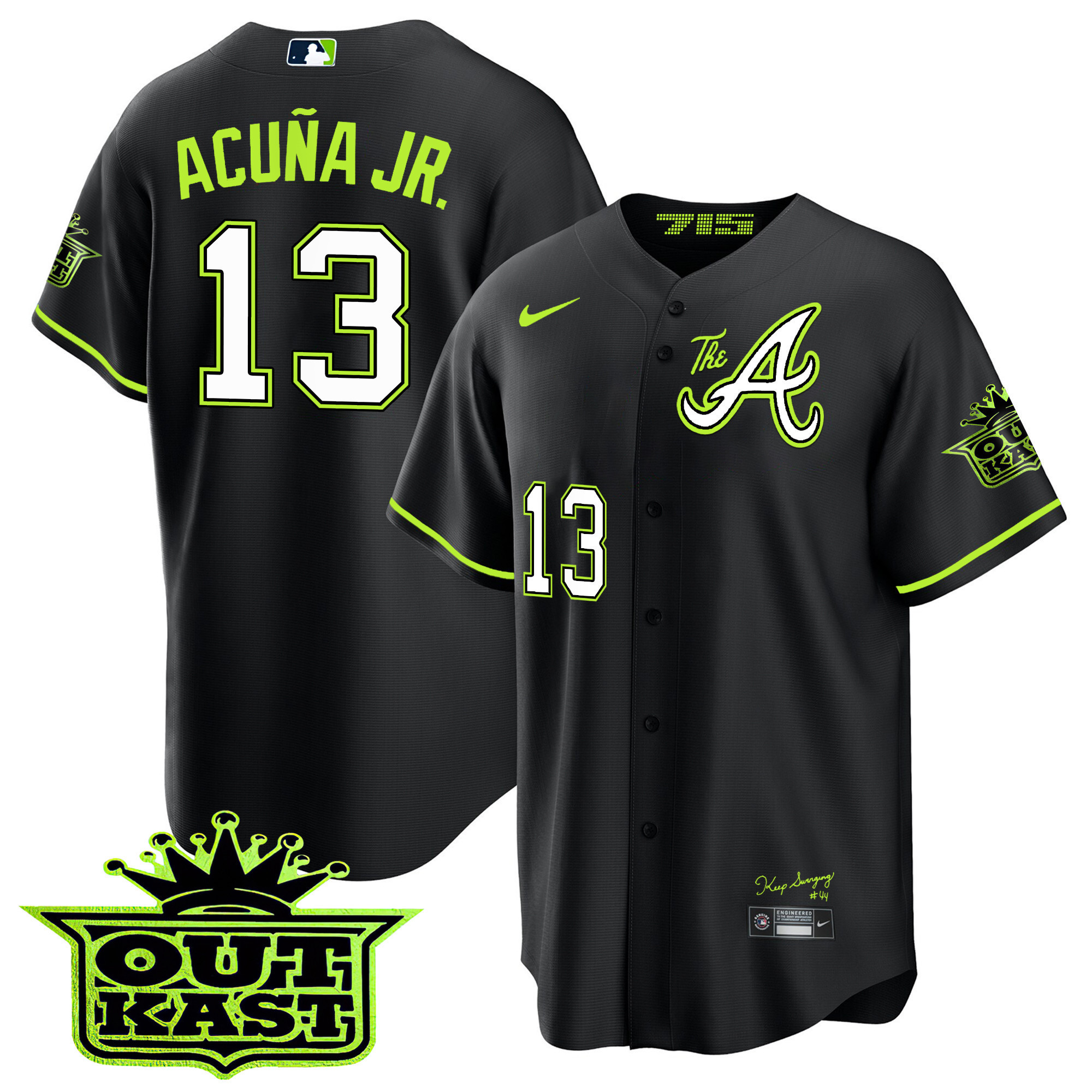 Men's Atlanta Braves Atliens The A Cool Base Jersey - All Stitched - Image 19