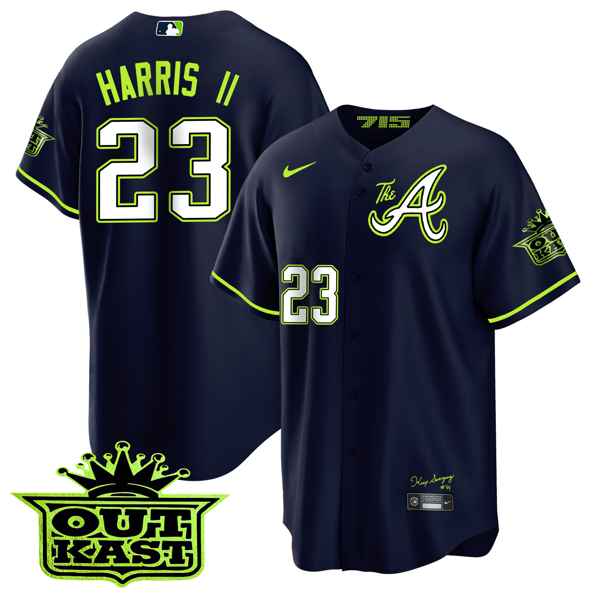 Men's Atlanta Braves Atliens The A Cool Base Jersey - All Stitched - Image 6