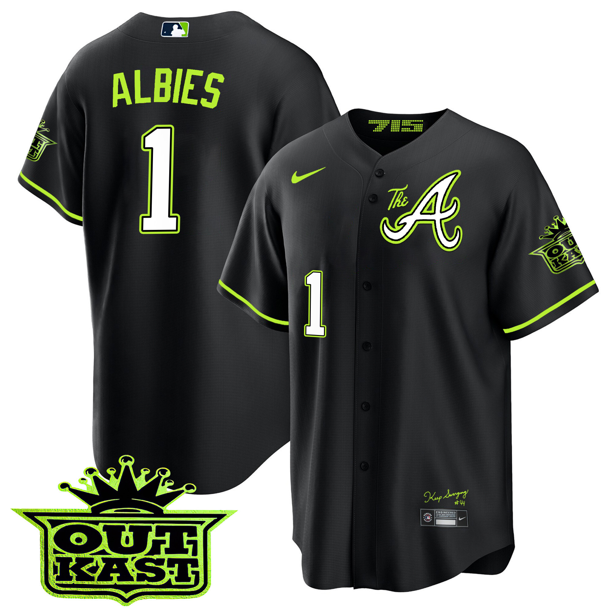 Men's Atlanta Braves Atliens The A Cool Base Jersey - All Stitched - Image 26