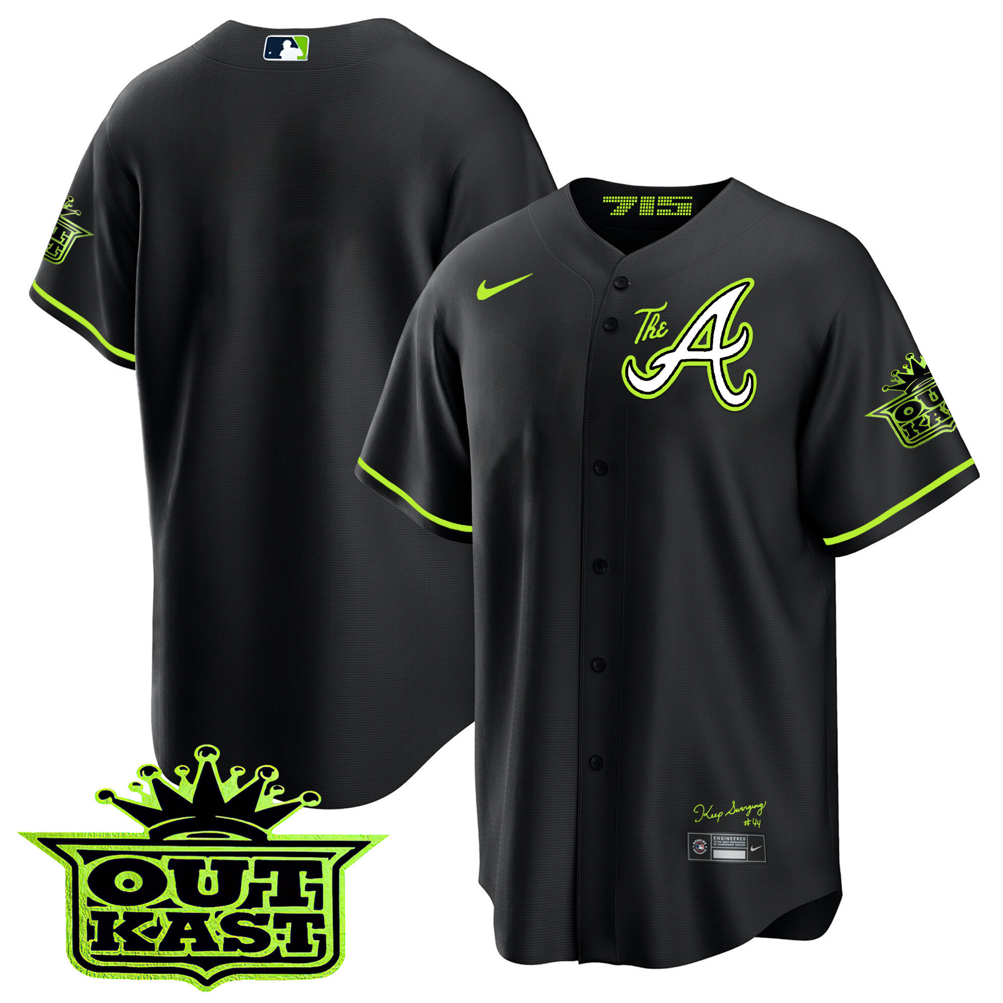 Men's Atlanta Braves Atliens The A Cool Base Jersey - All Stitched - Image 27