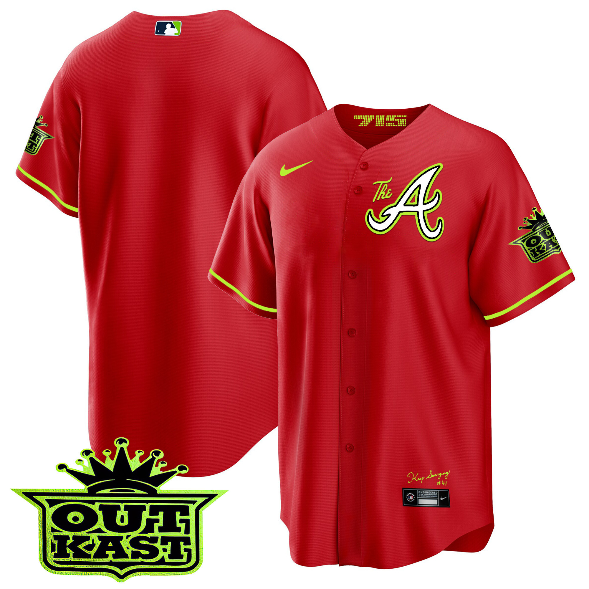 Men's Atlanta Braves Atliens The A Cool Base Jersey - All Stitched - Image 18