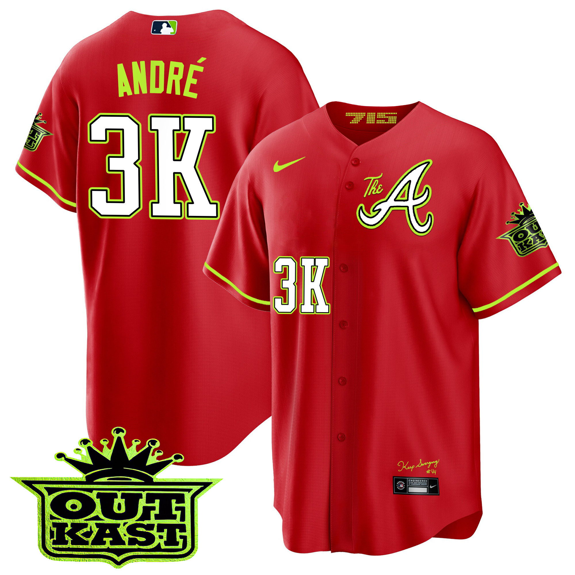 Men's Atlanta Braves Atliens The A Cool Base Jersey - All Stitched - Image 12