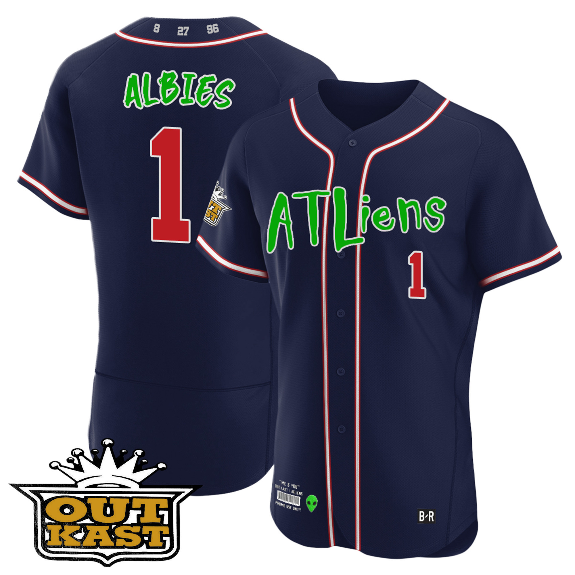 Youth's Atlanta Braves Atliens Flex Base Jersey - All Stitched - Image 17