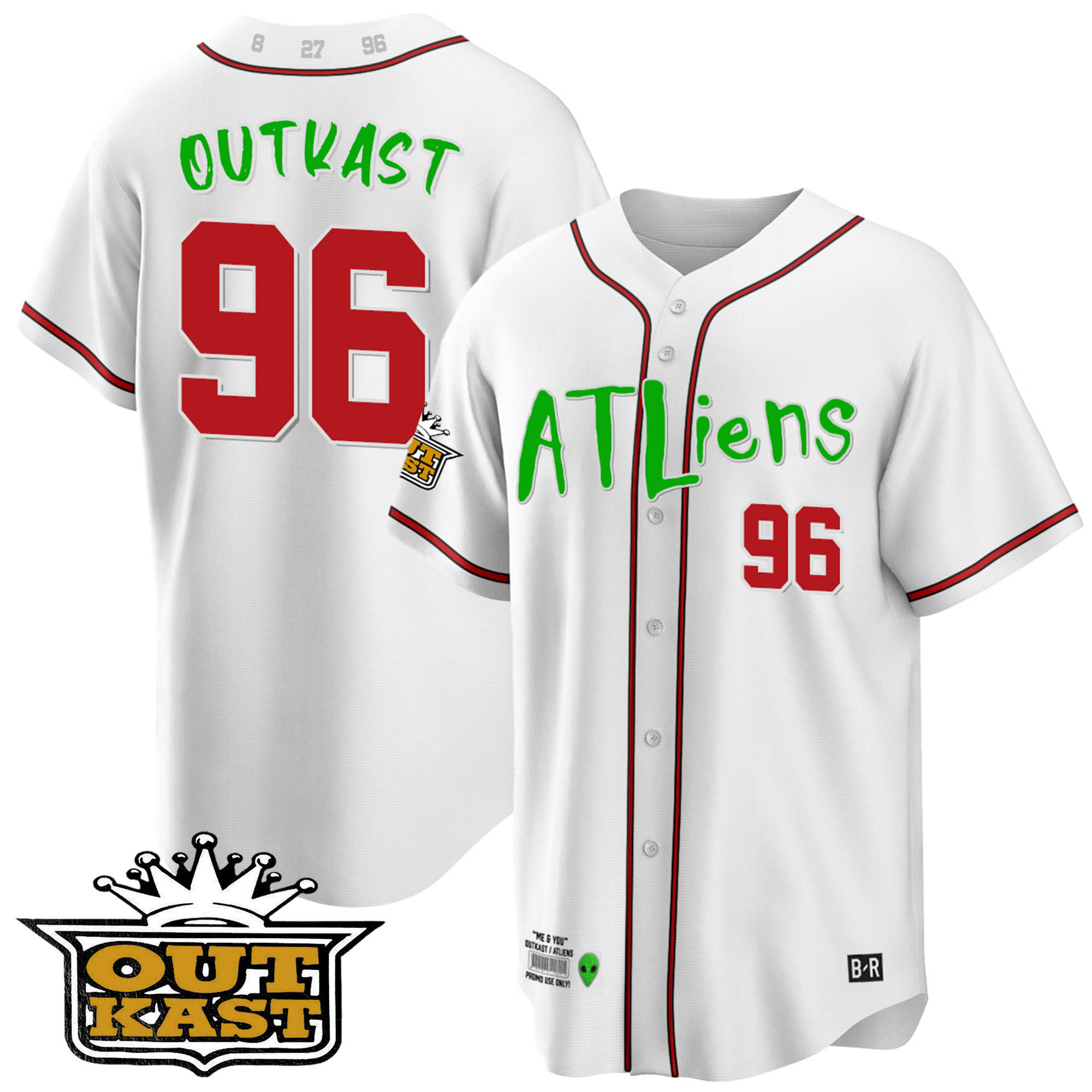 Youth's Atlanta Braves Atliens Cool Base Jersey - All Stitched - Image 20