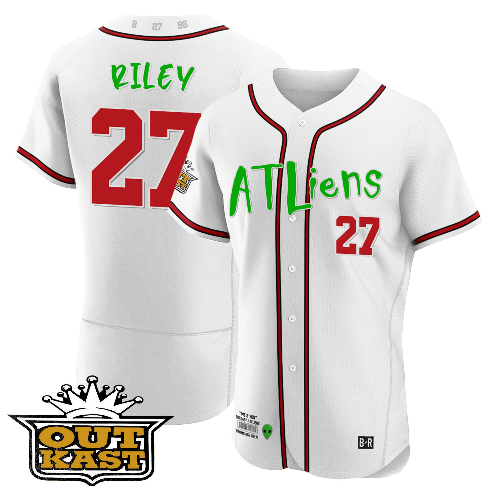 Youth's Atlanta Braves Atliens Flex Base Jersey - All Stitched - Image 23