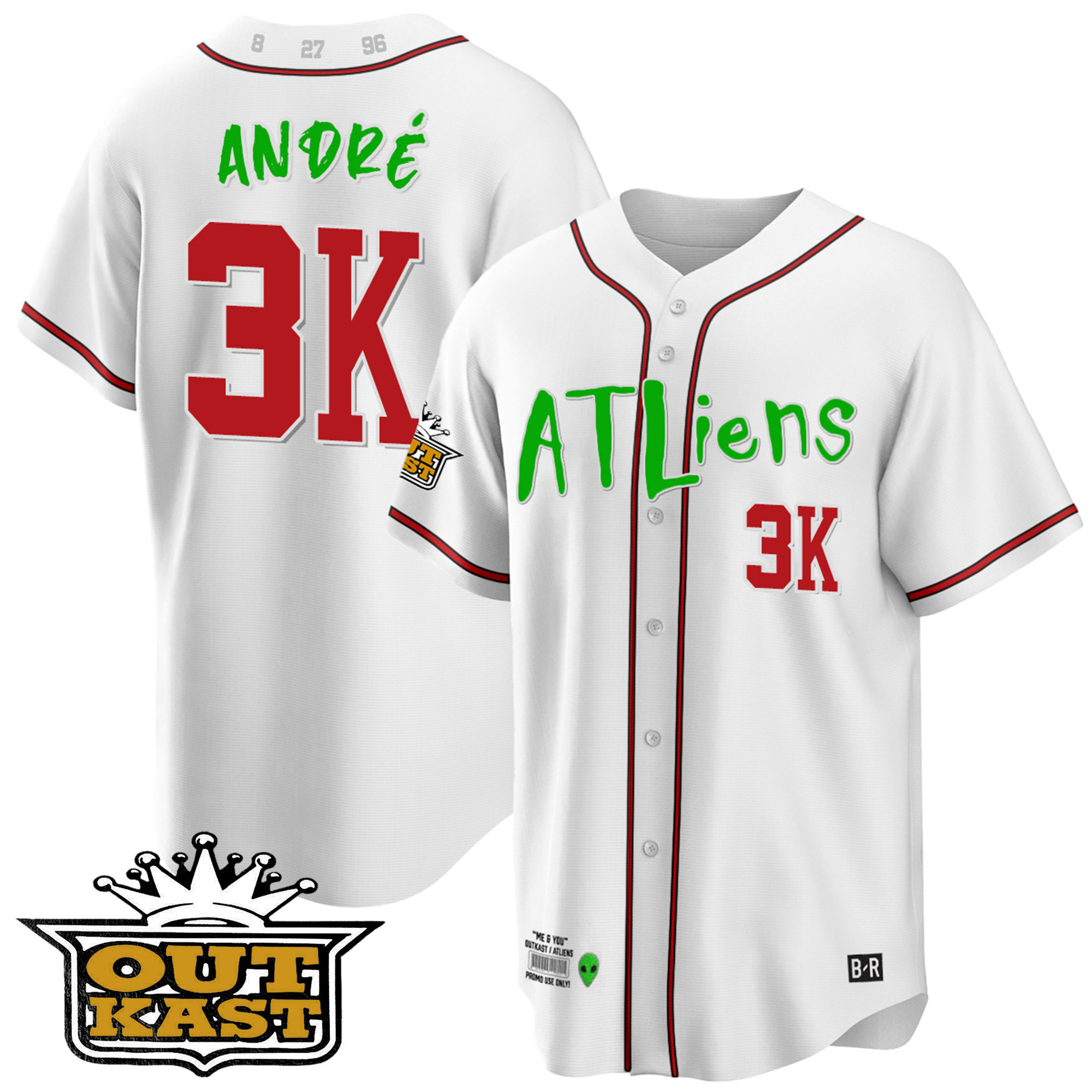 Youth's Atlanta Braves Atliens Cool Base Jersey - All Stitched - Image 21