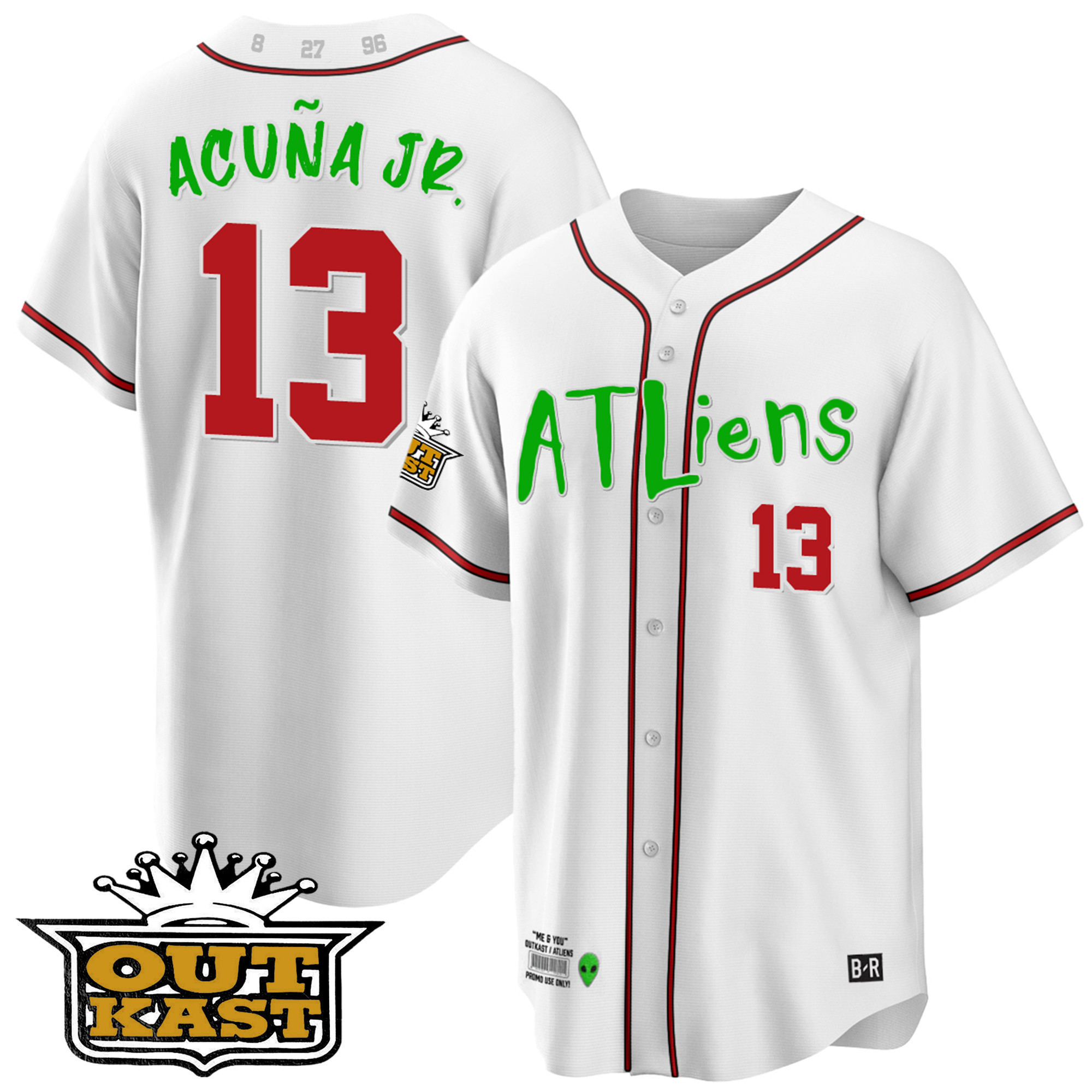 Youth's Atlanta Braves Atliens Cool Base Jersey - All Stitched - Image 19
