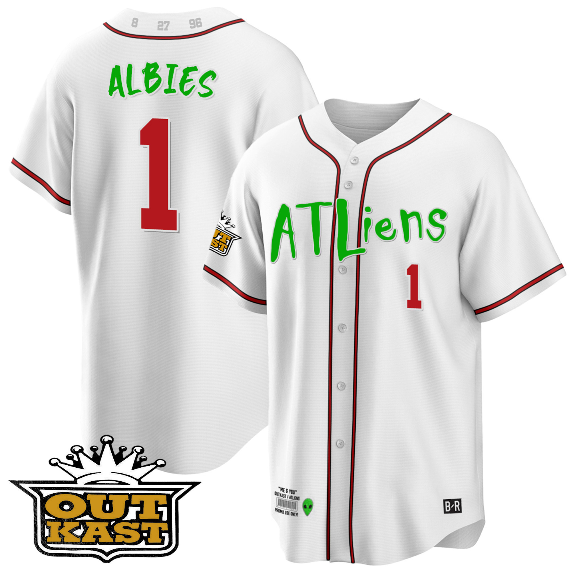 Youth's Atlanta Braves Atliens Cool Base Jersey - All Stitched - Image 26