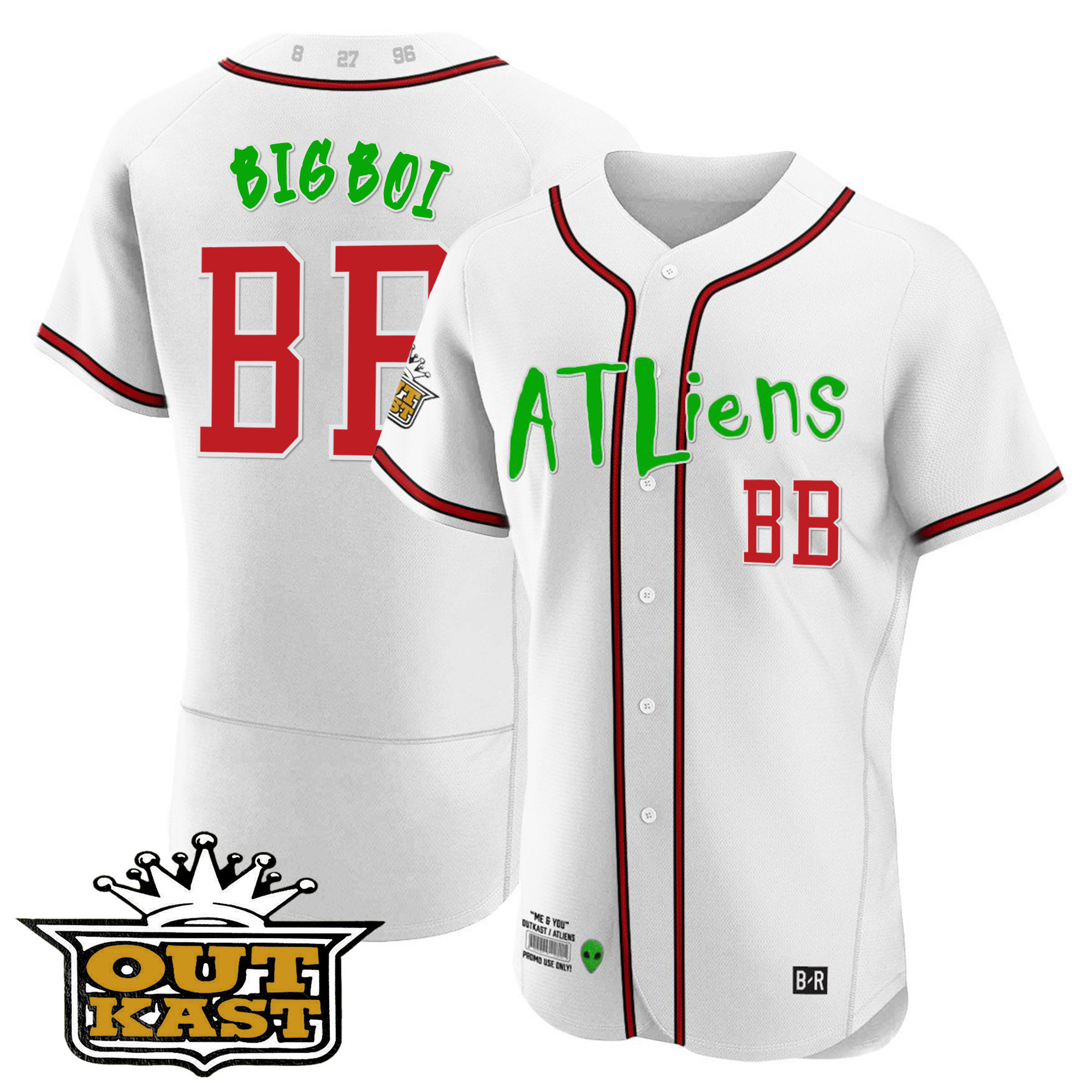 Youth's Atlanta Braves Atliens Flex Base Jersey - All Stitched - Image 22