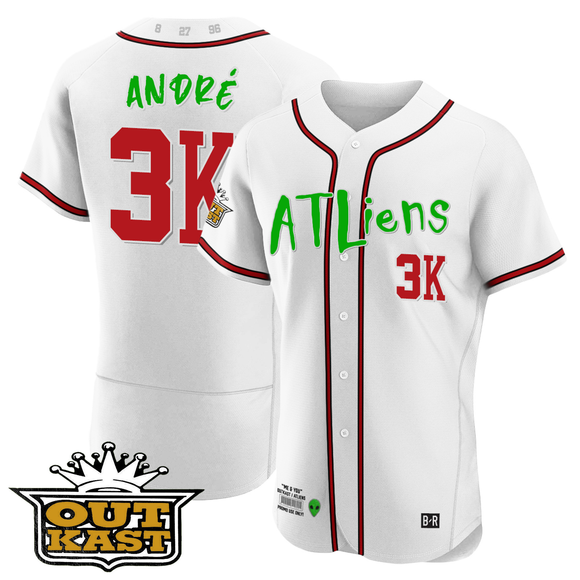 Youth's Atlanta Braves Atliens Flex Base Jersey - All Stitched - Image 21