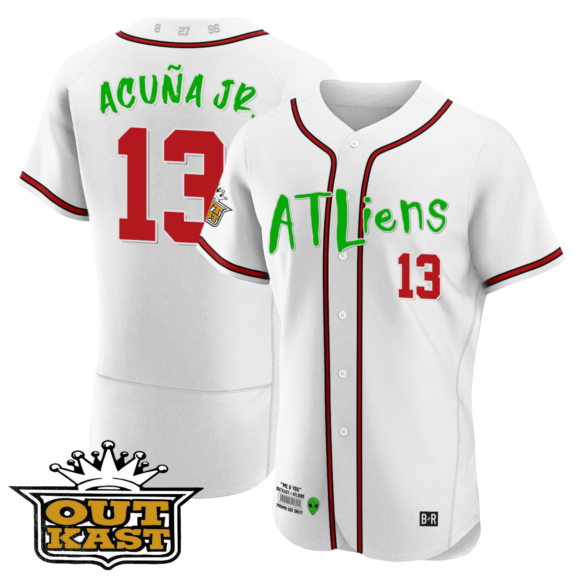 Youth's Atlanta Braves Atliens Flex Base Jersey - All Stitched - Image 19