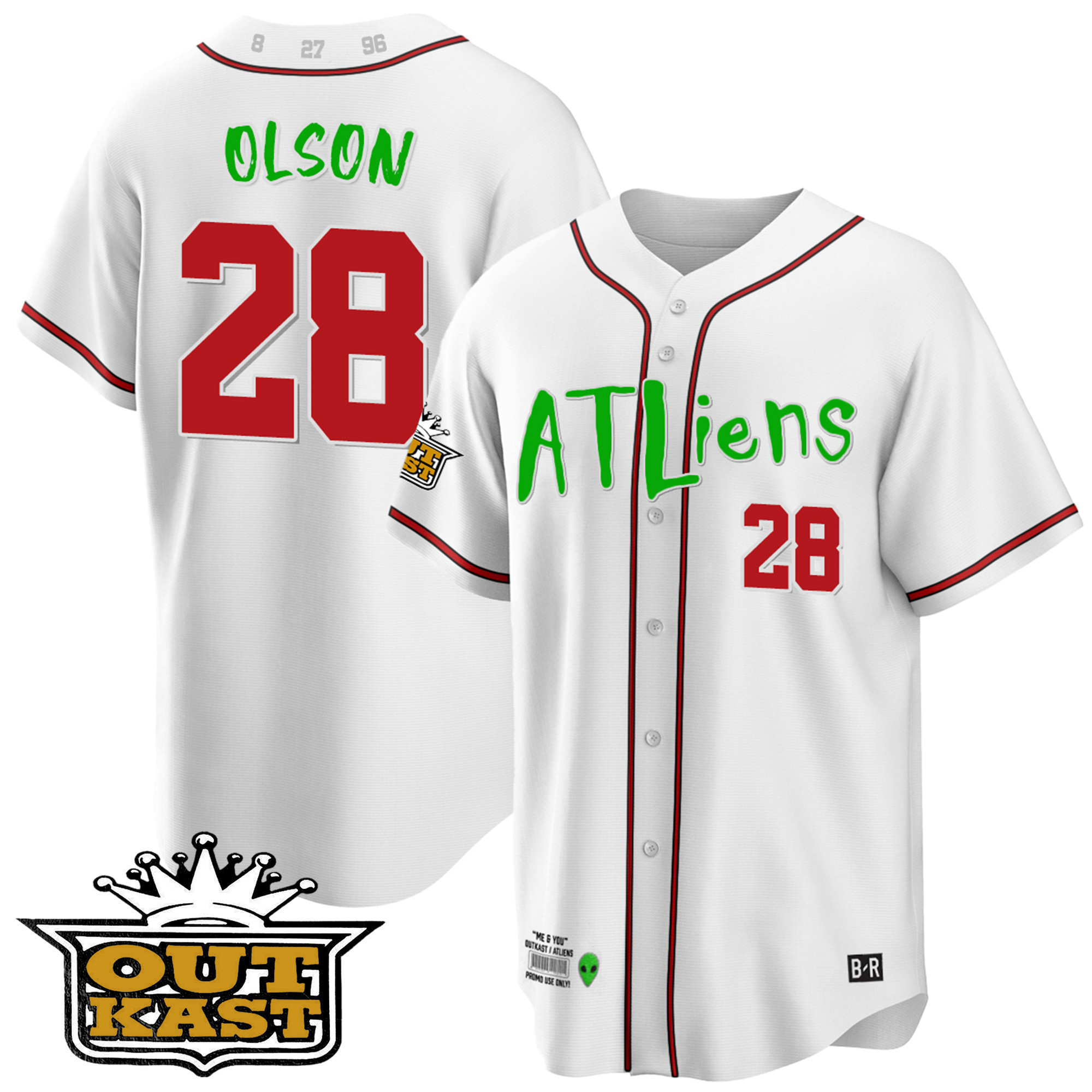 Youth's Atlanta Braves Atliens Cool Base Jersey - All Stitched - Image 25