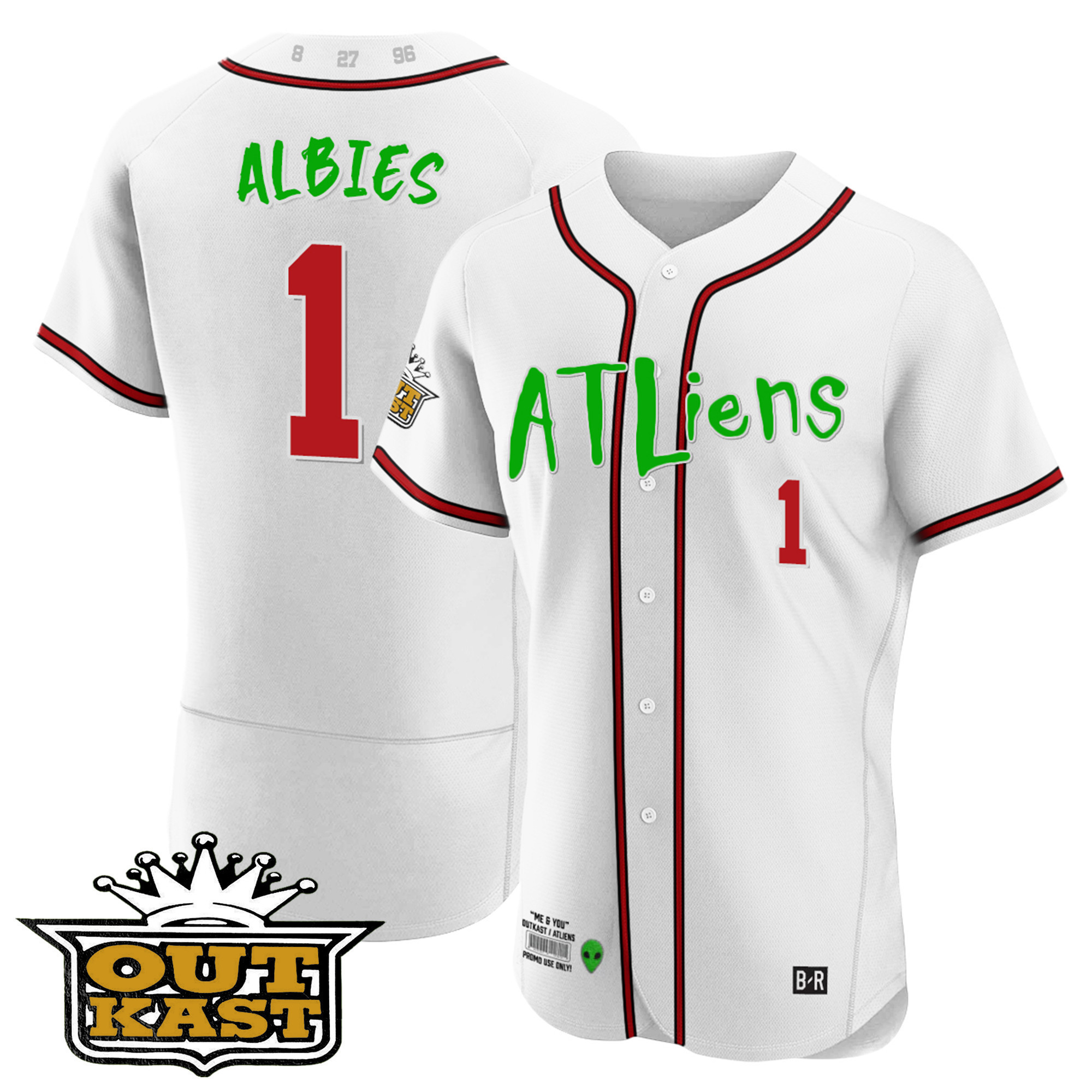 Youth's Atlanta Braves Atliens Flex Base Jersey - All Stitched - Image 26