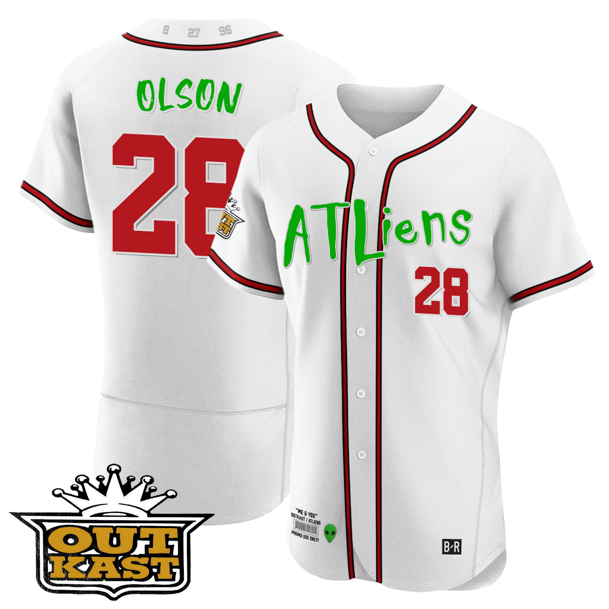 Youth's Atlanta Braves Atliens Flex Base Jersey - All Stitched - Image 25