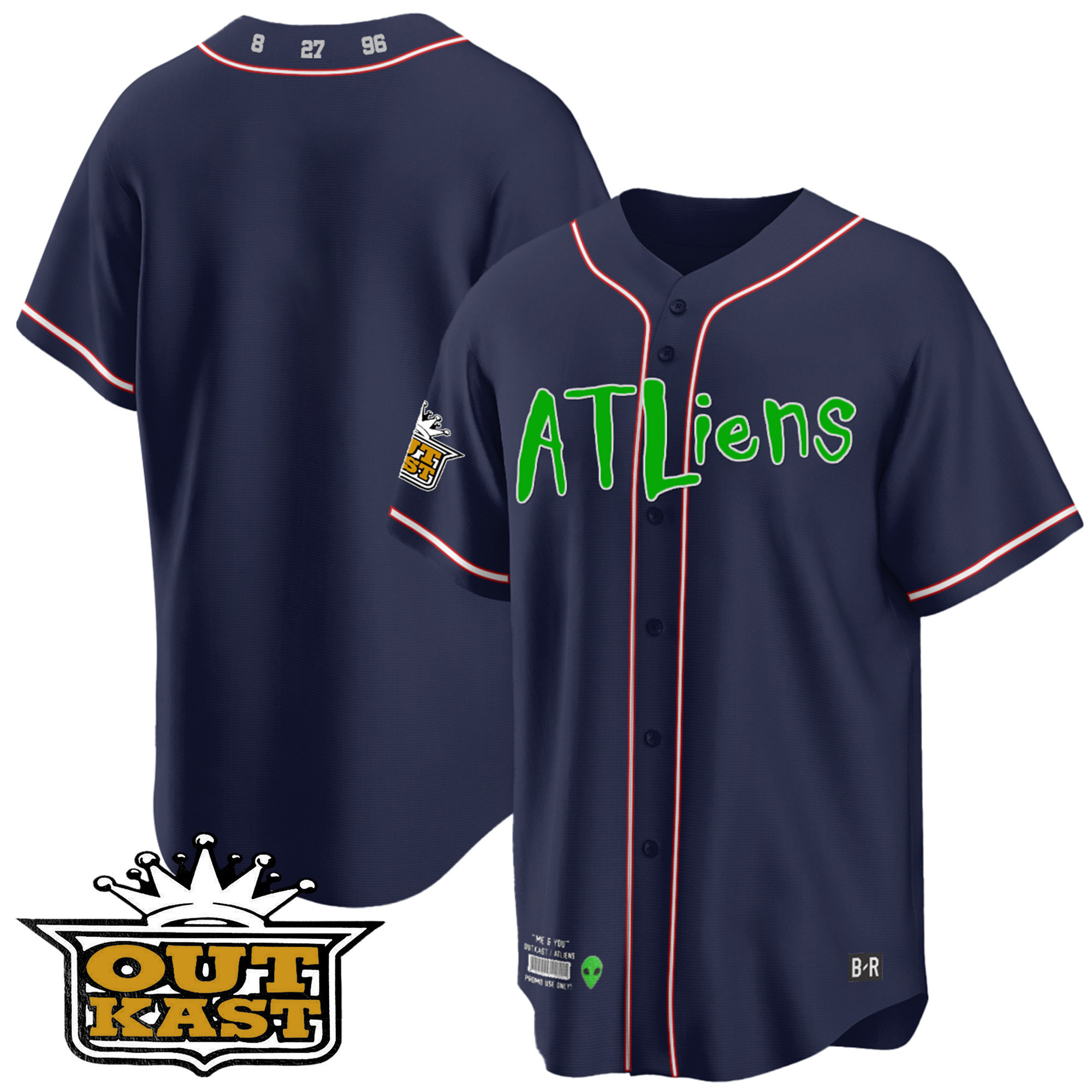 Youth's Atlanta Braves Atliens Cool Base Jersey - All Stitched - Image 18