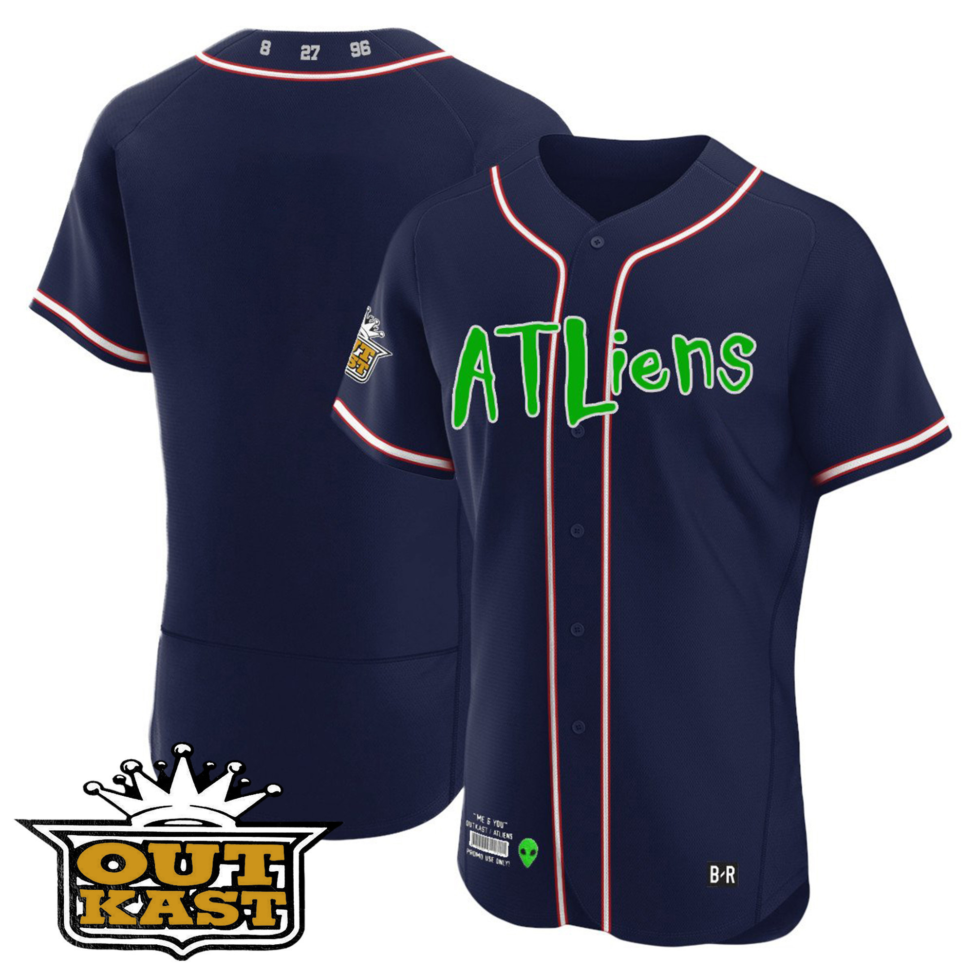 Youth's Atlanta Braves Atliens Flex Base Jersey - All Stitched - Image 18