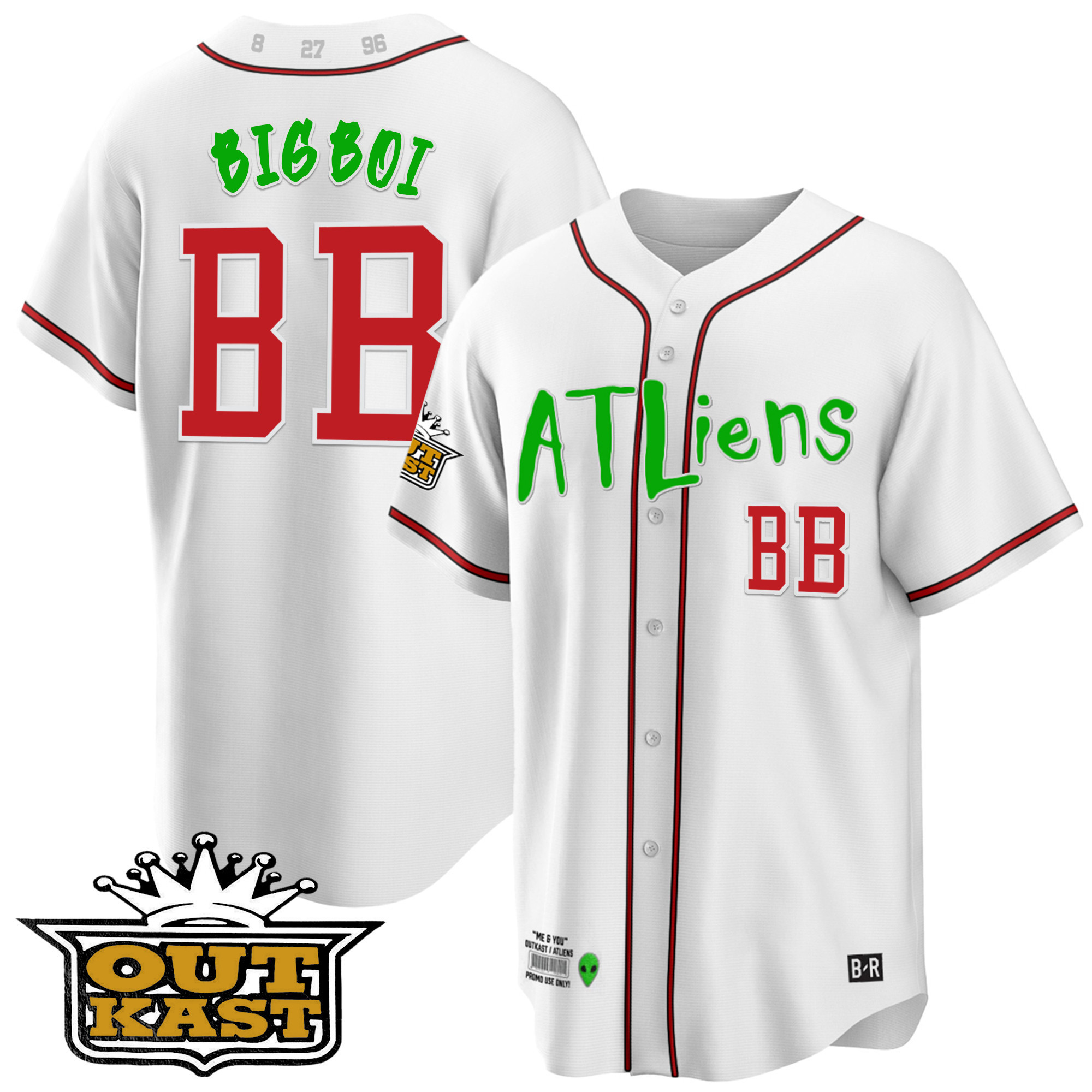 Youth's Atlanta Braves Atliens Cool Base Jersey - All Stitched - Image 22