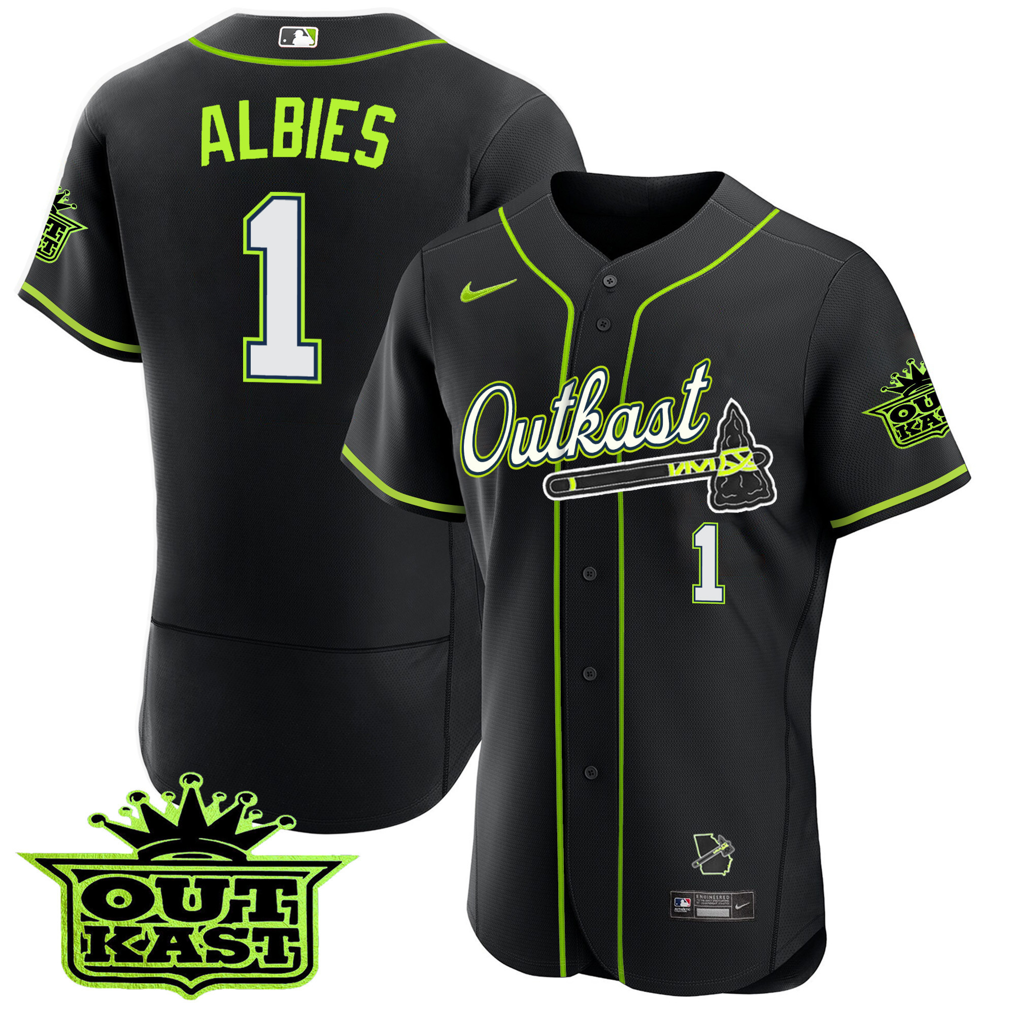 Men's Atlanta Braves Outkast Flex Base Jersey - All Stitched - Image 44