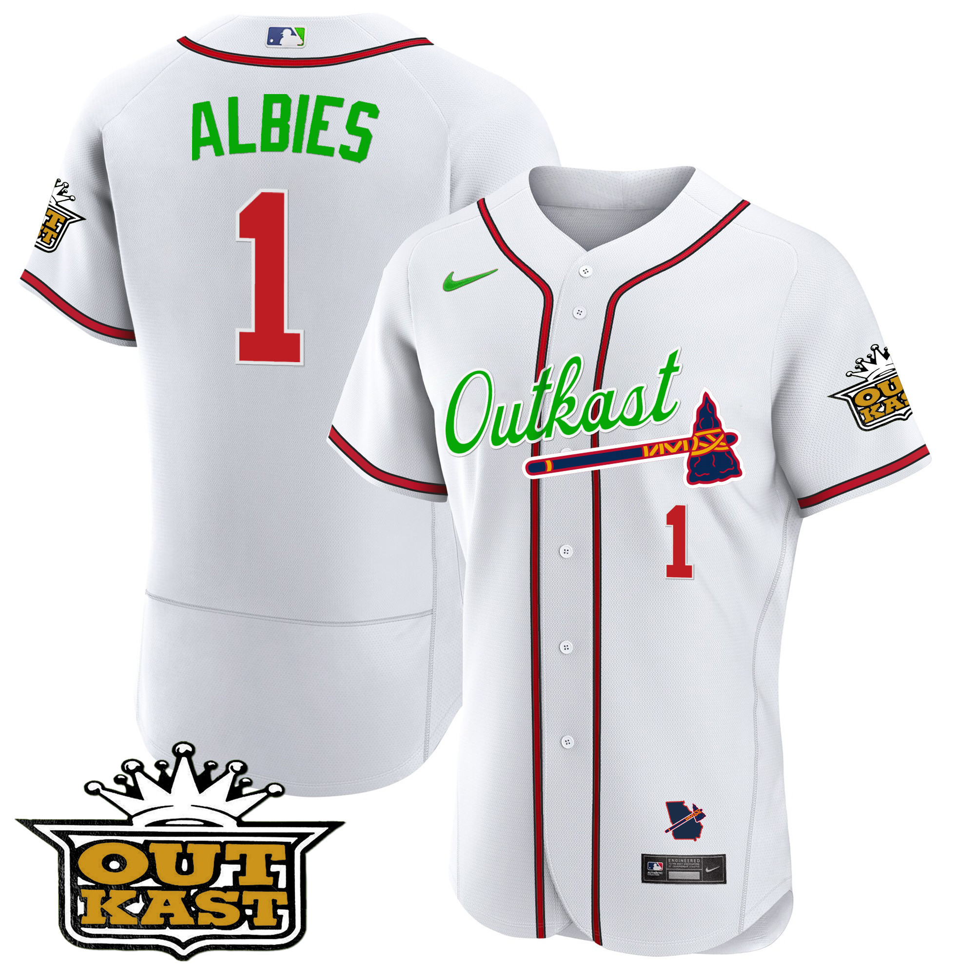 Men's Atlanta Braves Outkast Flex Base Jersey - All Stitched - Image 53