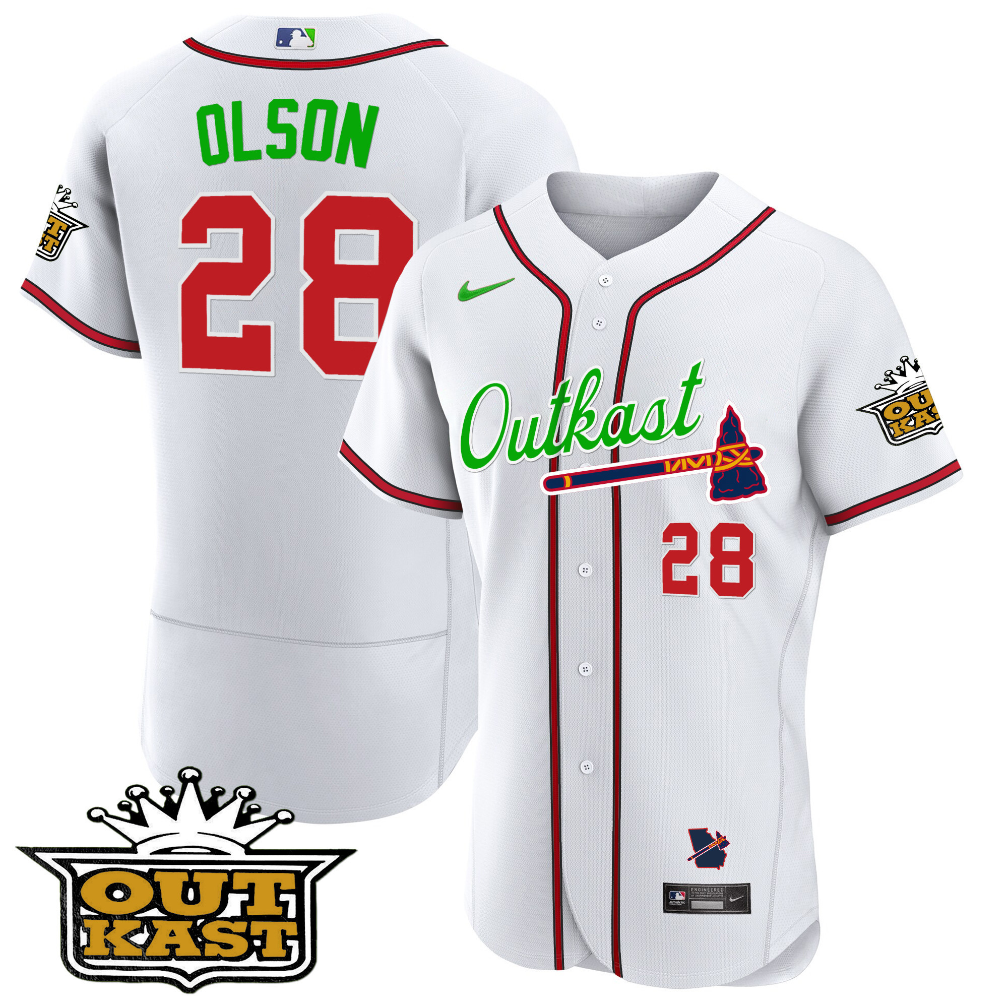 Men's Atlanta Braves Outkast Flex Base Jersey - All Stitched - Image 52