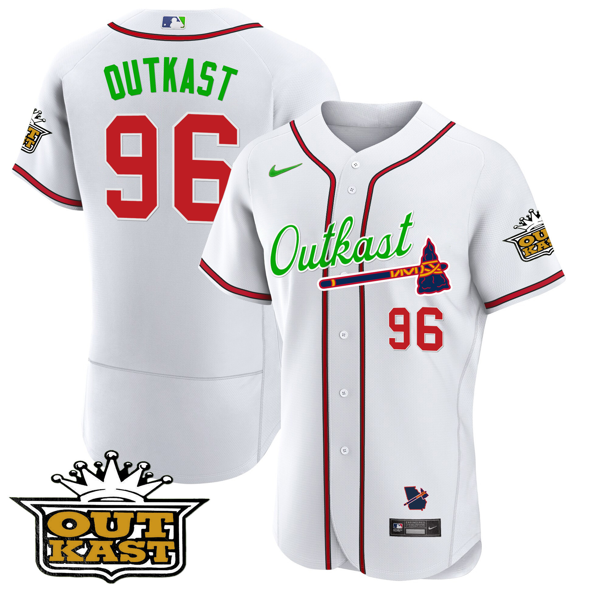 Men's Atlanta Braves Outkast Flex Base Jersey - All Stitched - Image 47