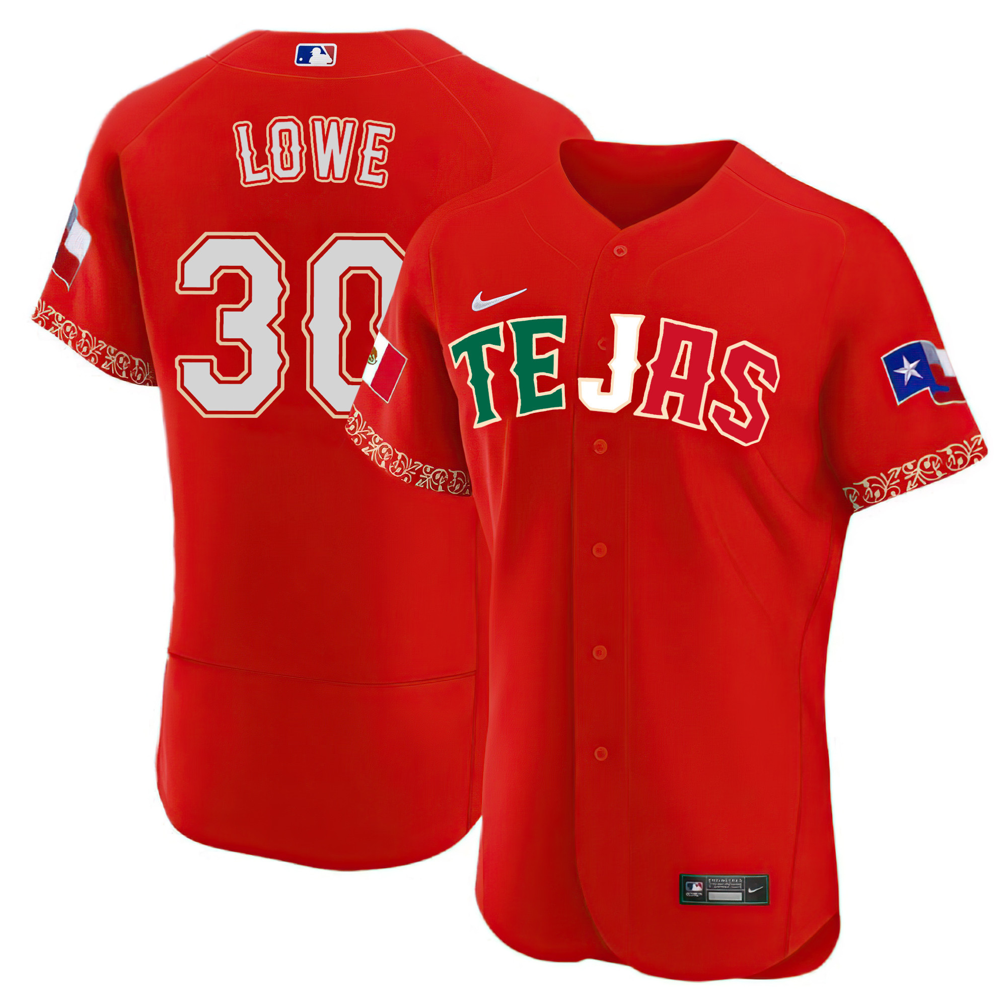 Men's Texas Rangers Mexican Heritage Night Jersey - All Stitched - Image 4