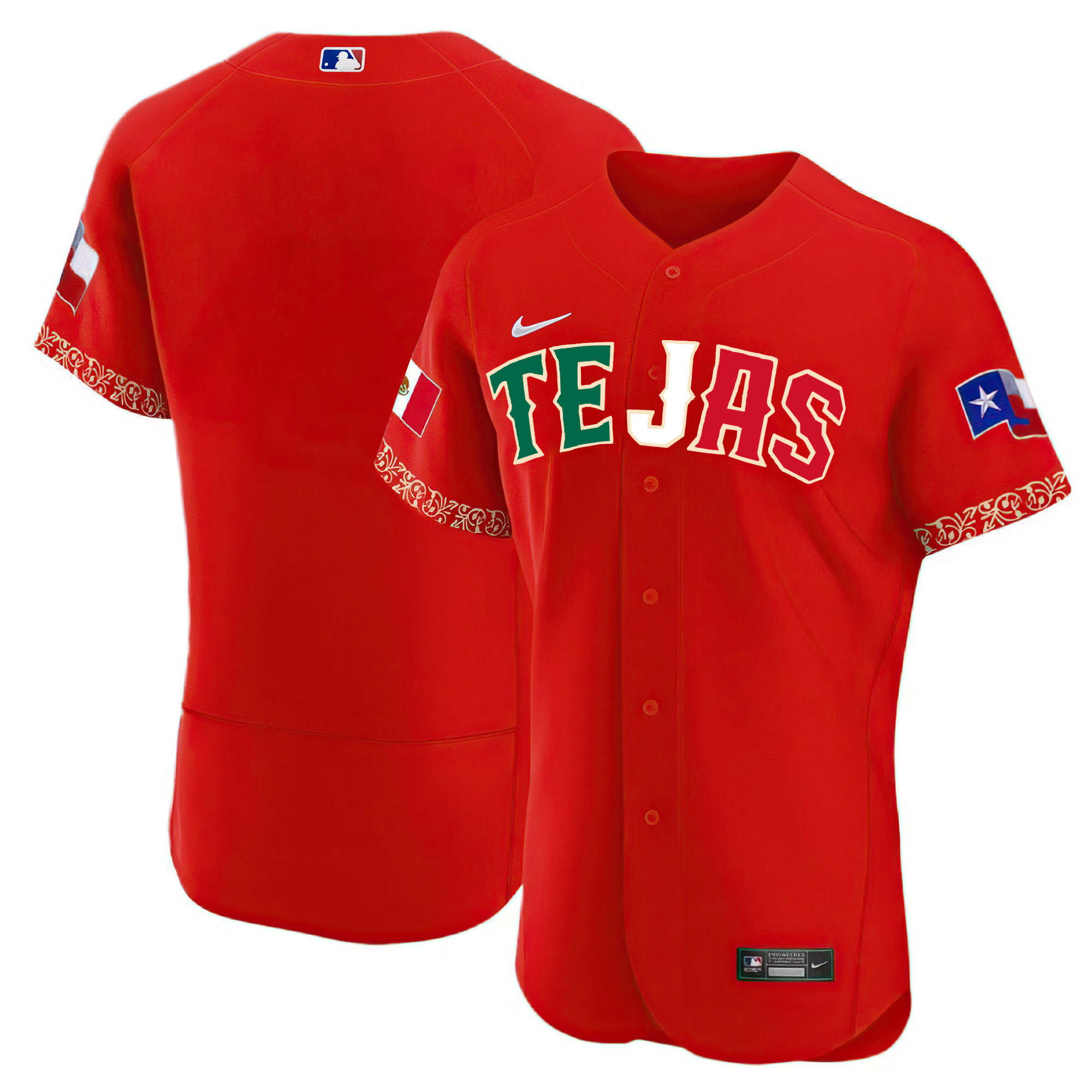 Men's Texas Rangers Mexican Heritage Night Jersey - All Stitched - Image 7