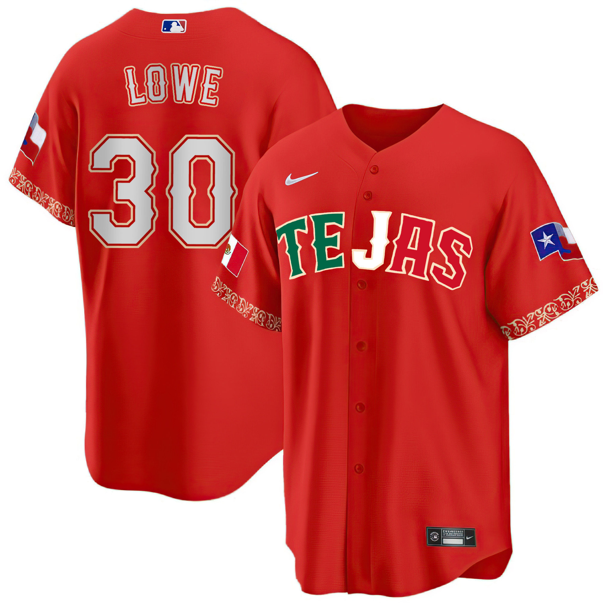 Men's Texas Rangers Mexican Heritage Night Jersey - All Stitched - Image 11