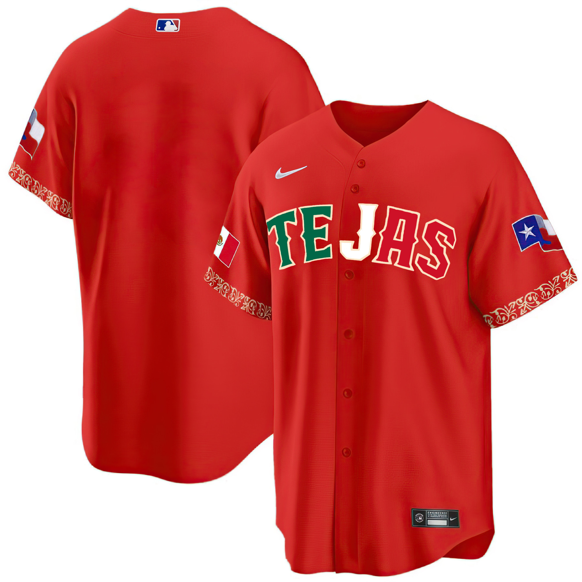 Men's Texas Rangers Mexican Heritage Night Jersey - All Stitched - Image 14