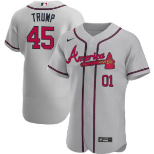 Atlanta Braves America Gray Jersey - All Stitched