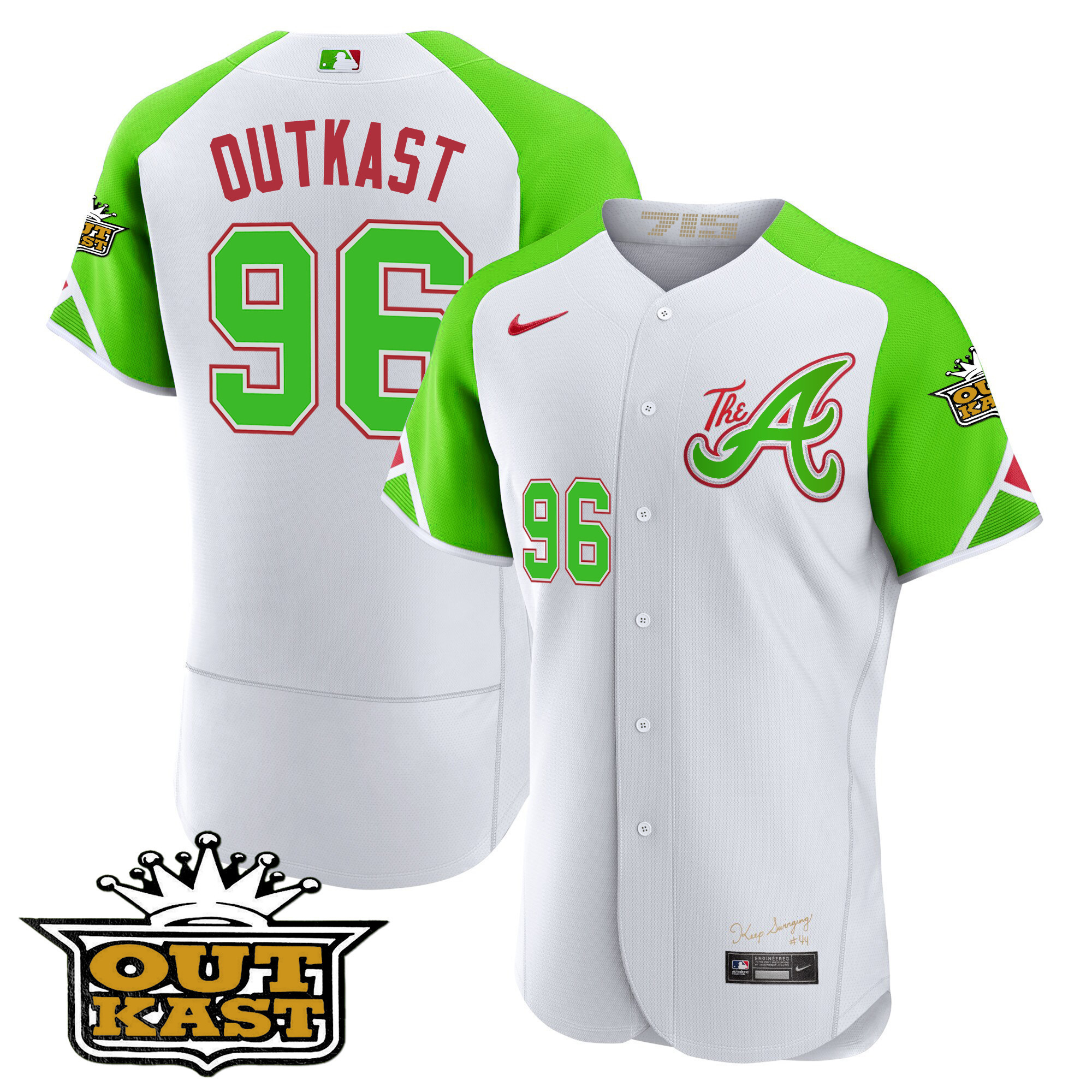 Men's Atlanta Braves Atliens City Connect Flex Base Jersey – All Stitched - Image 2