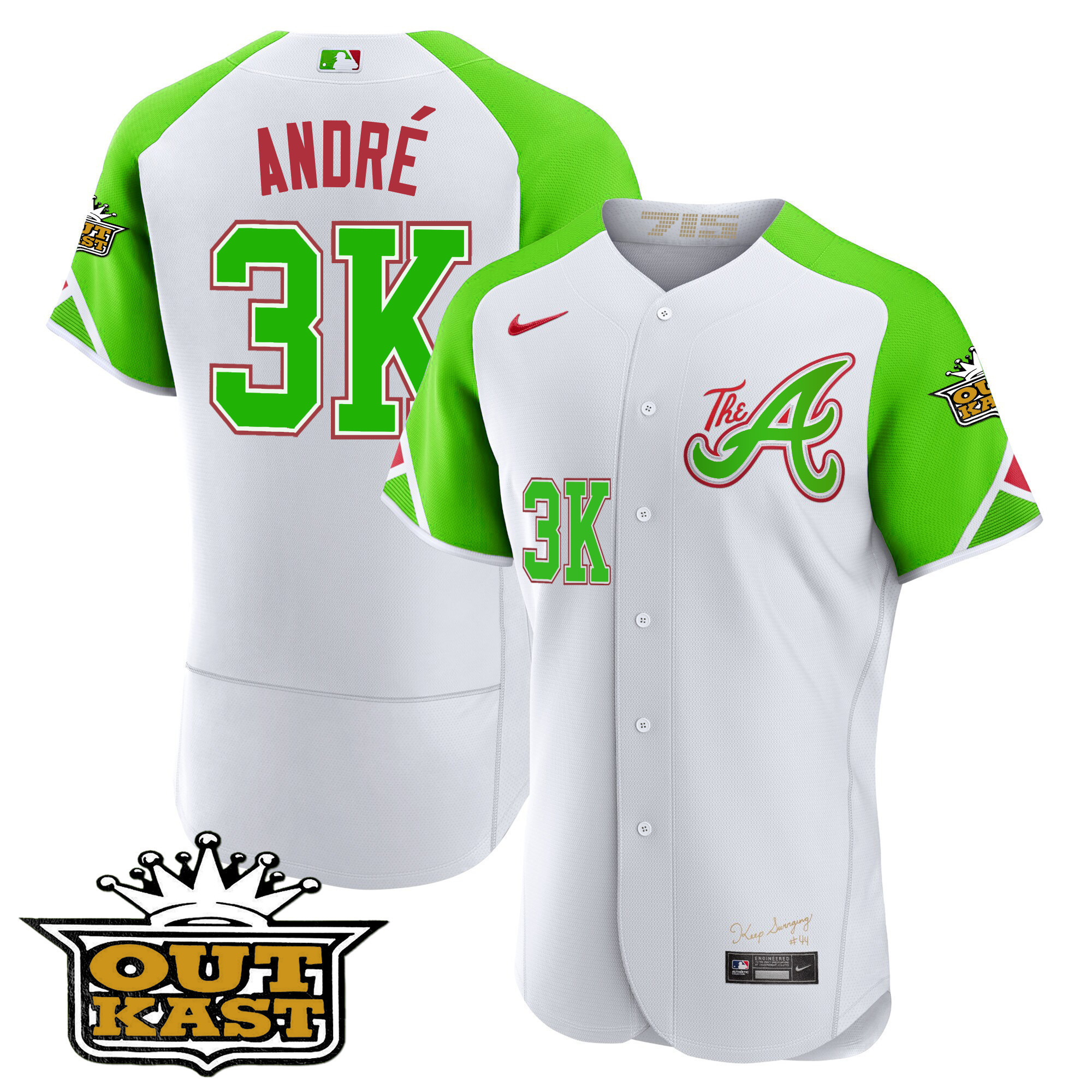 Youth's Atlanta Braves Atliens City Connect Flex Base Jersey – All Stitched - Image 3