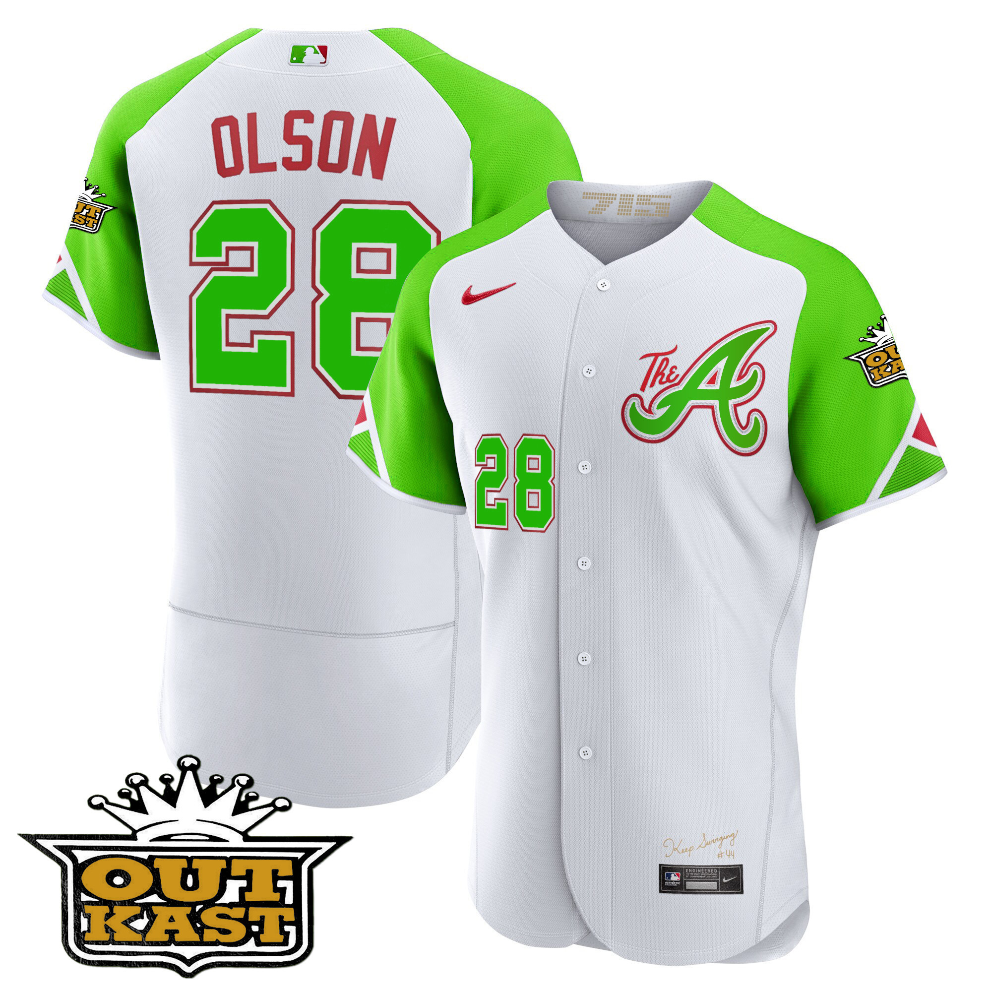 Men's Atlanta Braves Atliens City Connect Flex Base Jersey – All Stitched - Image 7