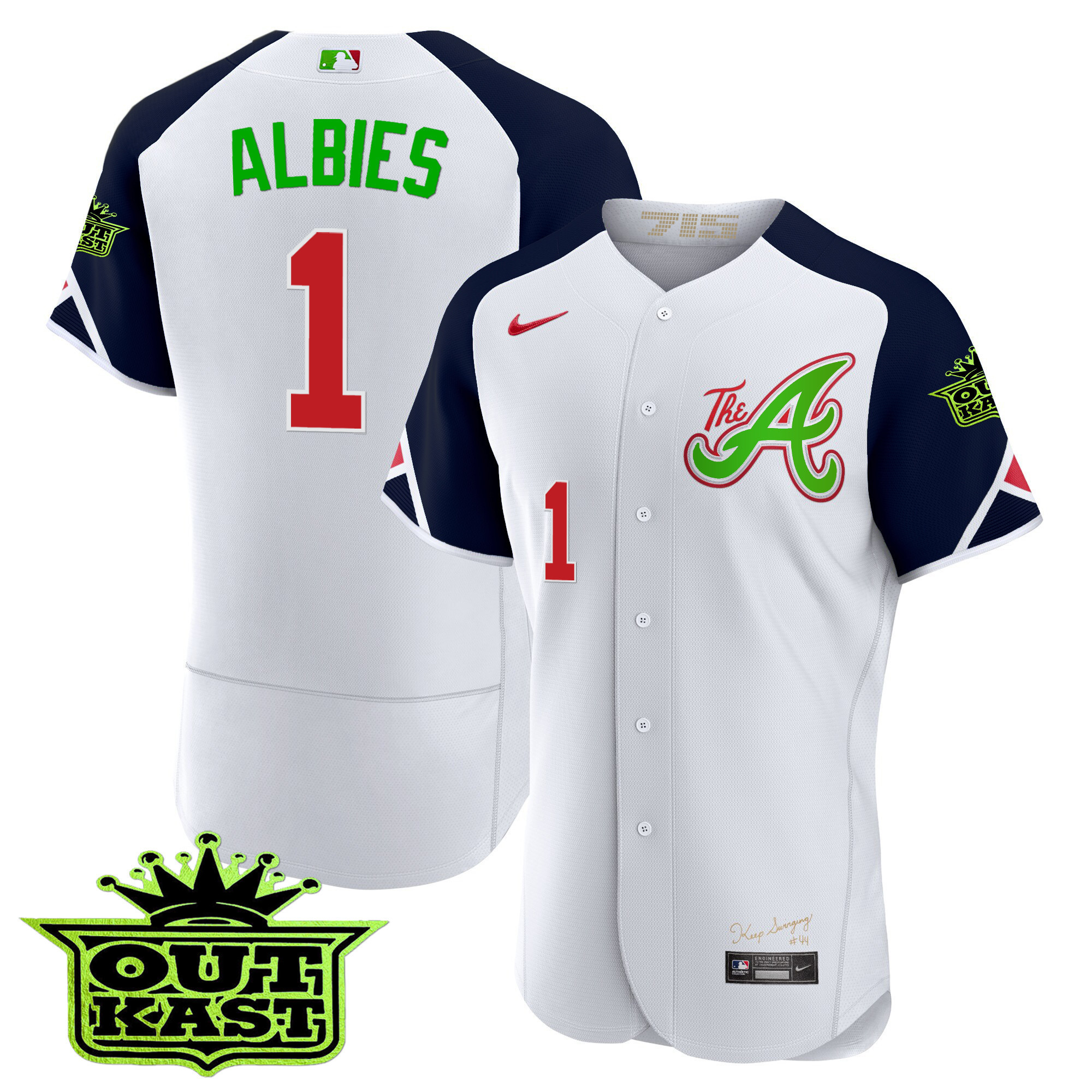 Men's Atlanta Braves Atliens City Connect Flex Base Jersey – All Stitched - Image 17