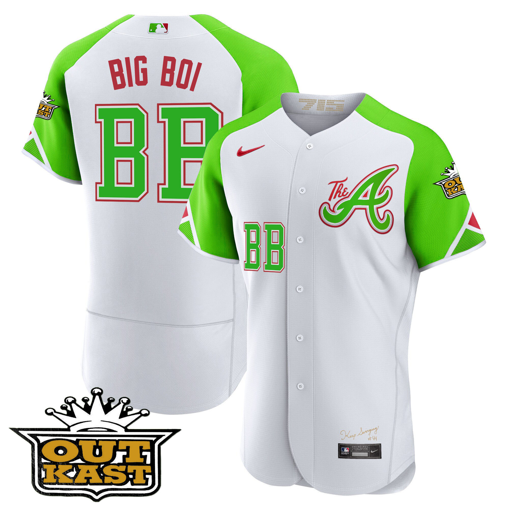 Youth's Atlanta Braves Atliens City Connect Flex Base Jersey – All Stitched - Image 4