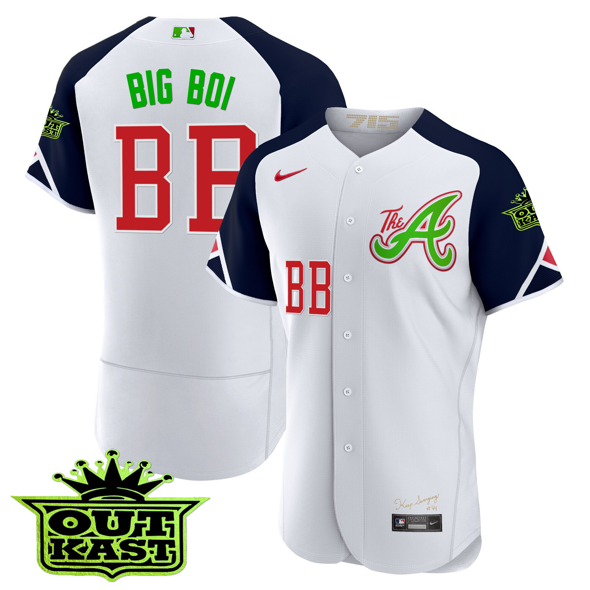 Youth's Atlanta Braves Atliens City Connect Flex Base Jersey – All Stitched - Image 13