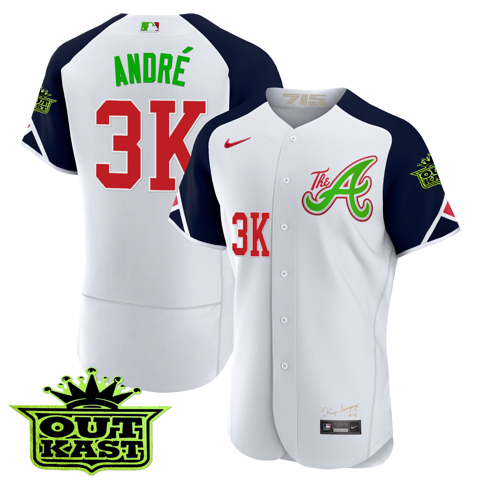 Men's Atlanta Braves Atliens City Connect Flex Base Jersey – All Stitched - Image 12