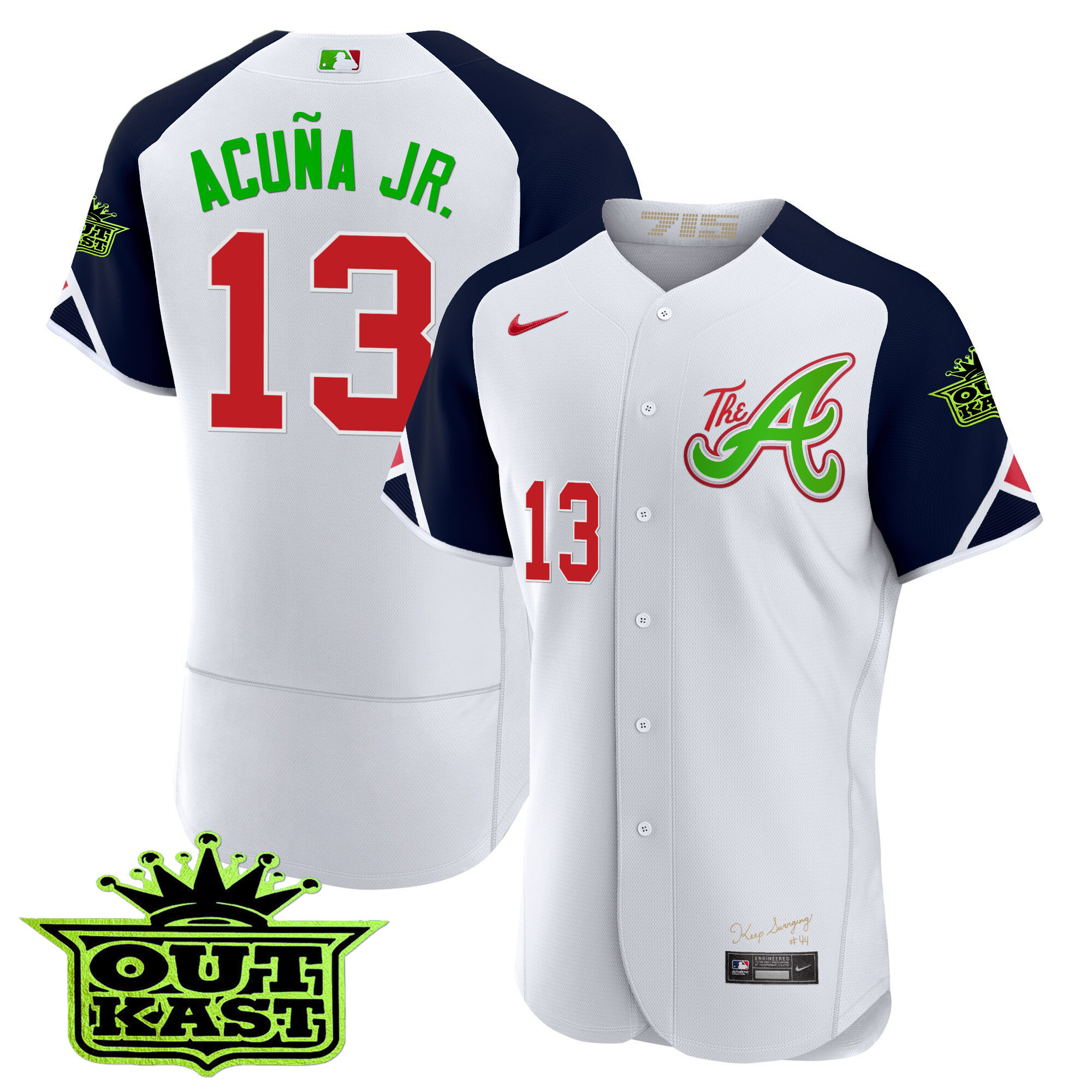 Youth's Atlanta Braves Atliens City Connect Flex Base Jersey – All Stitched - Image 10