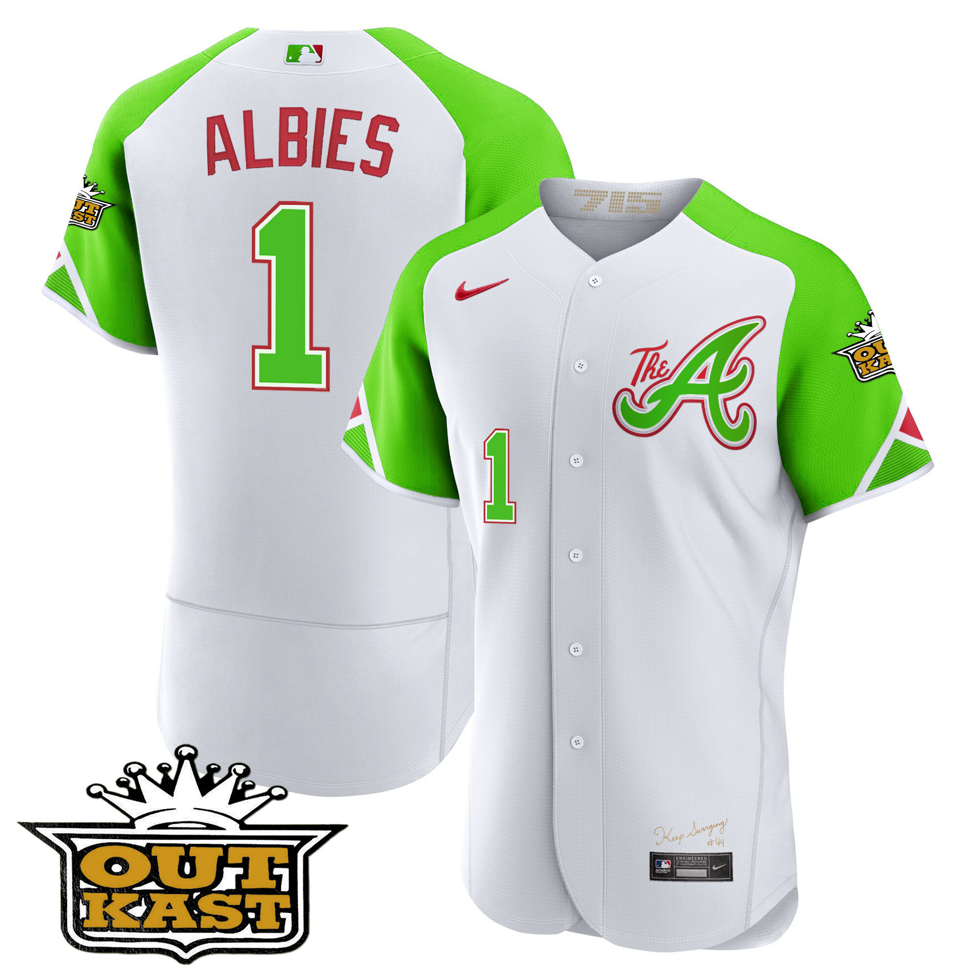 Youth's Atlanta Braves Atliens City Connect Flex Base Jersey – All Stitched - Image 8