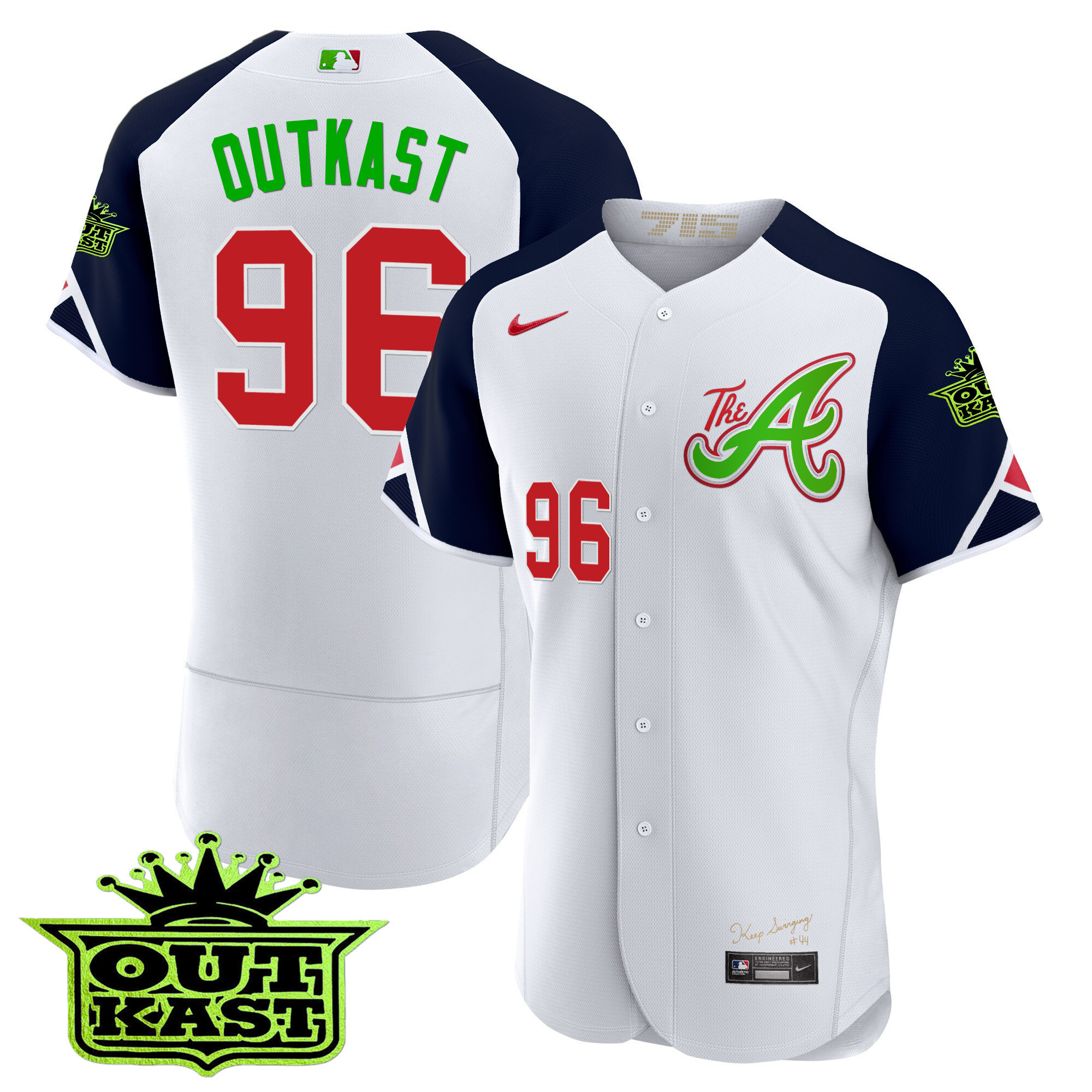Youth's Atlanta Braves Atliens City Connect Flex Base Jersey – All Stitched - Image 11
