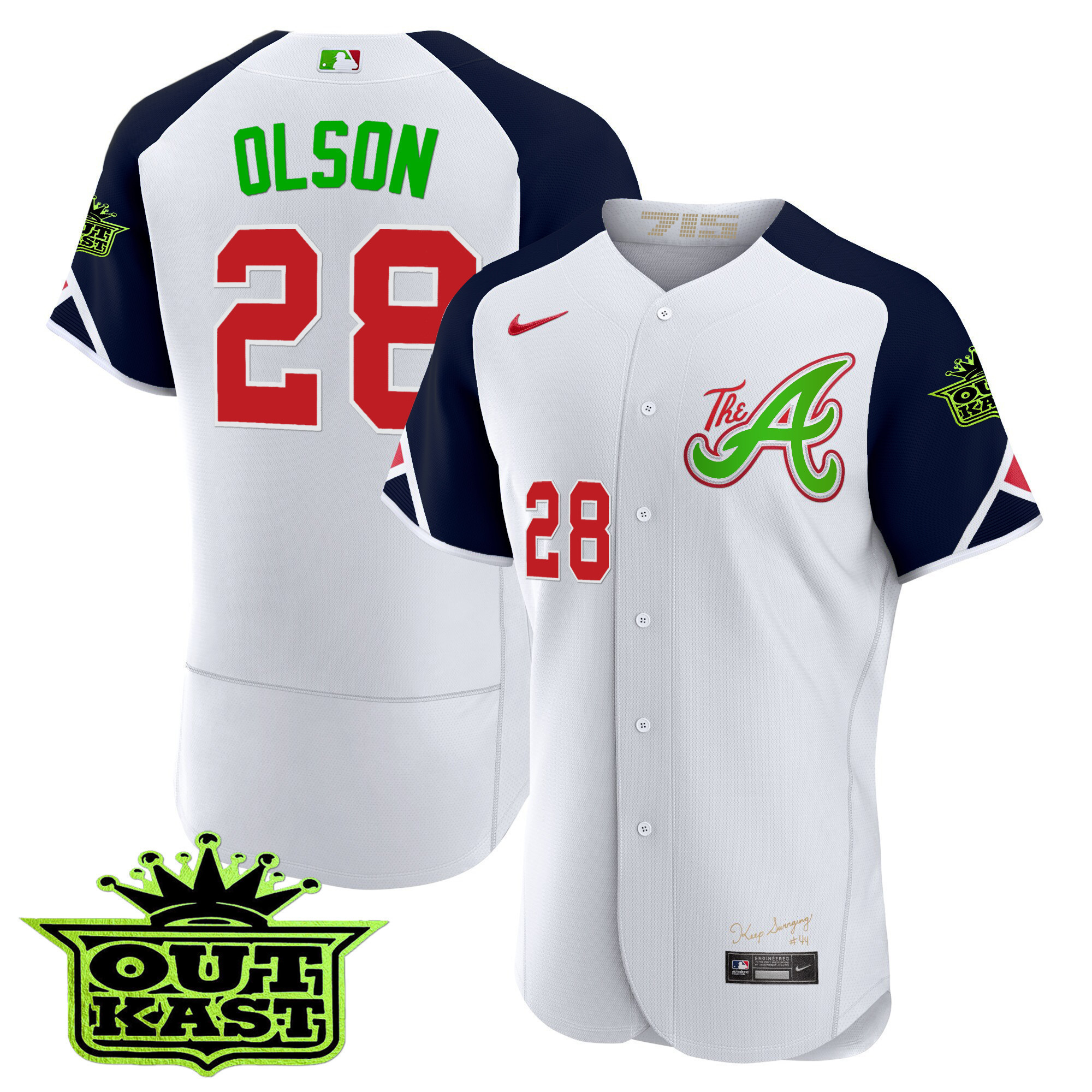 Youth's Atlanta Braves Atliens City Connect Flex Base Jersey – All Stitched - Image 16