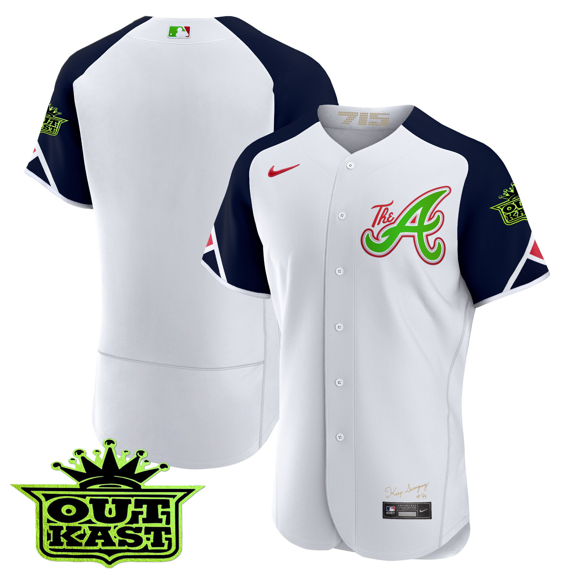 Youth's Atlanta Braves Atliens City Connect Flex Base Jersey – All Stitched - Image 18