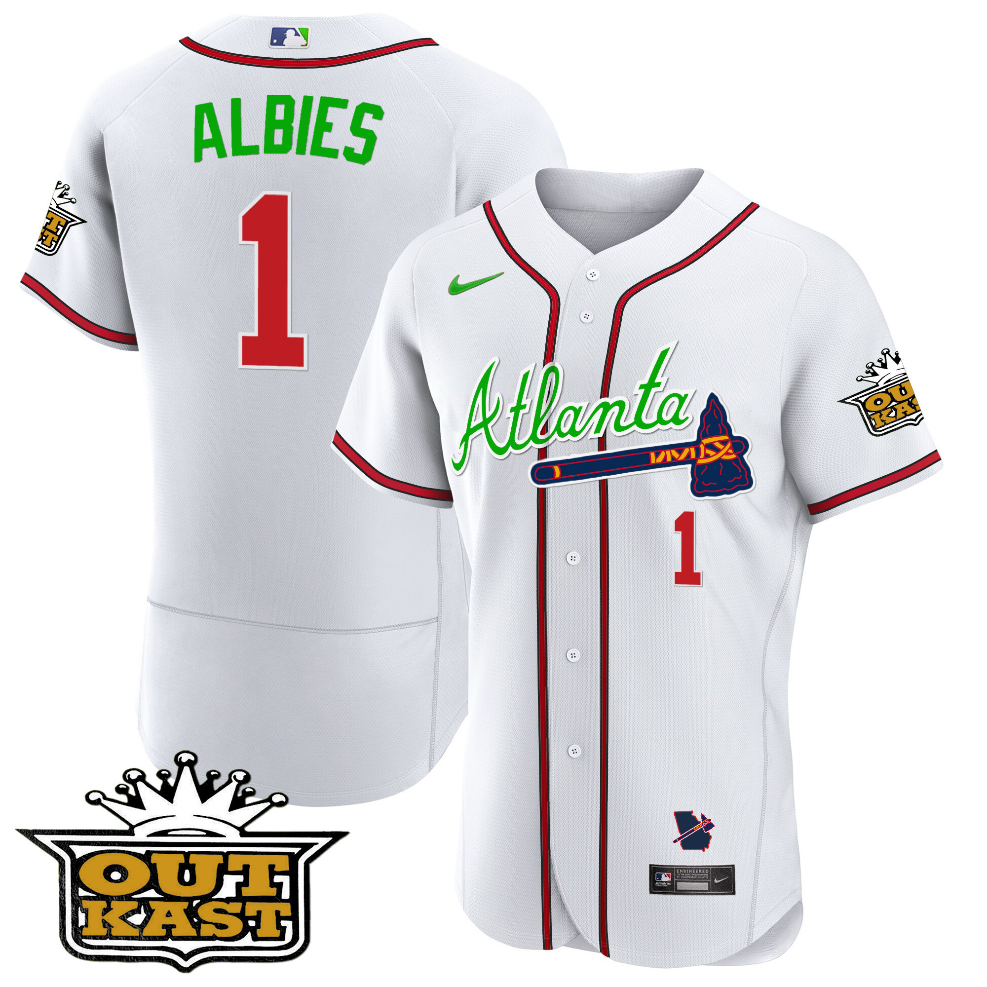 Men's Atlanta Braves Outkast Flex Base Jersey V3 - All Stitched - Image 53