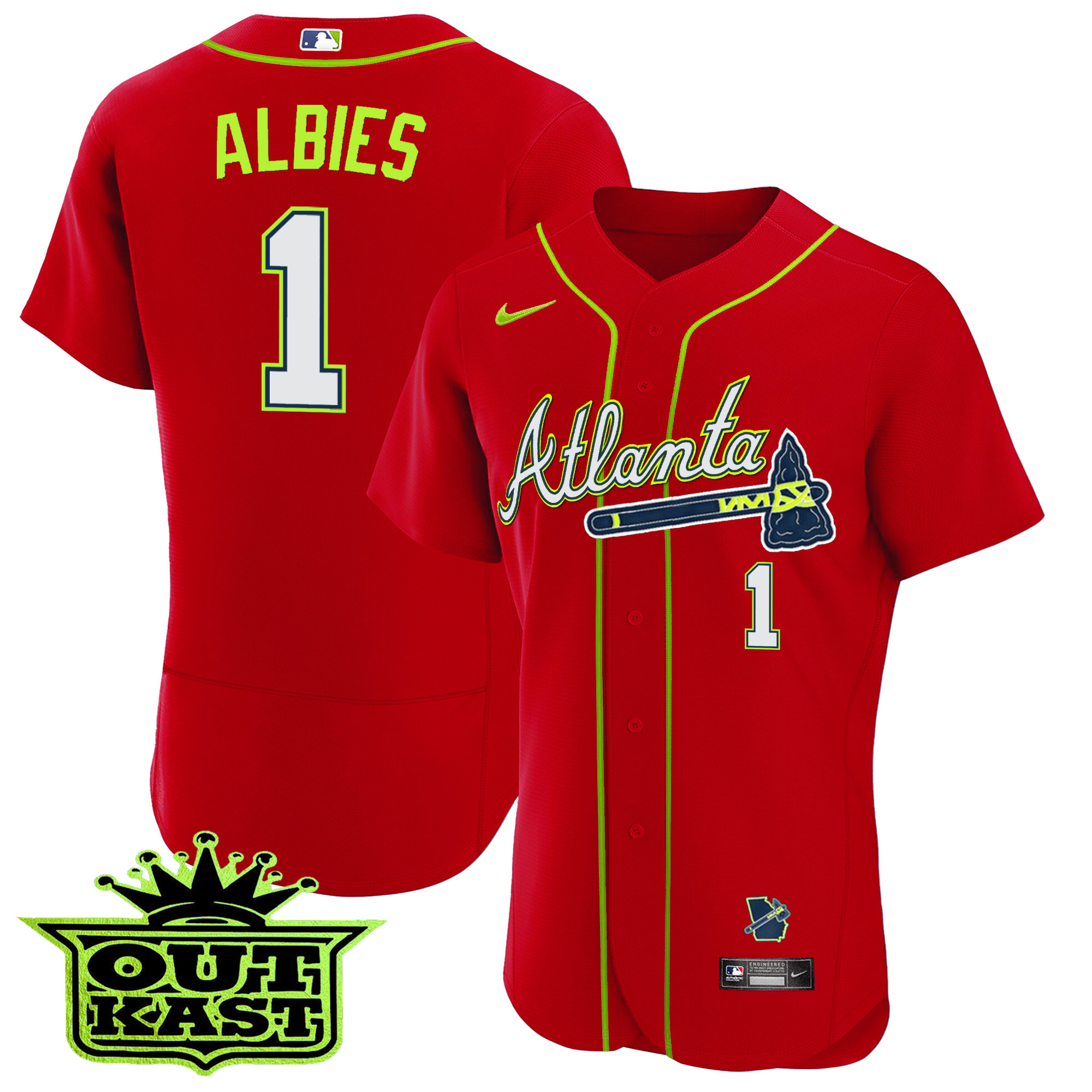 Men's Atlanta Braves Outkast Flex Base Jersey V3 - All Stitched - Image 26