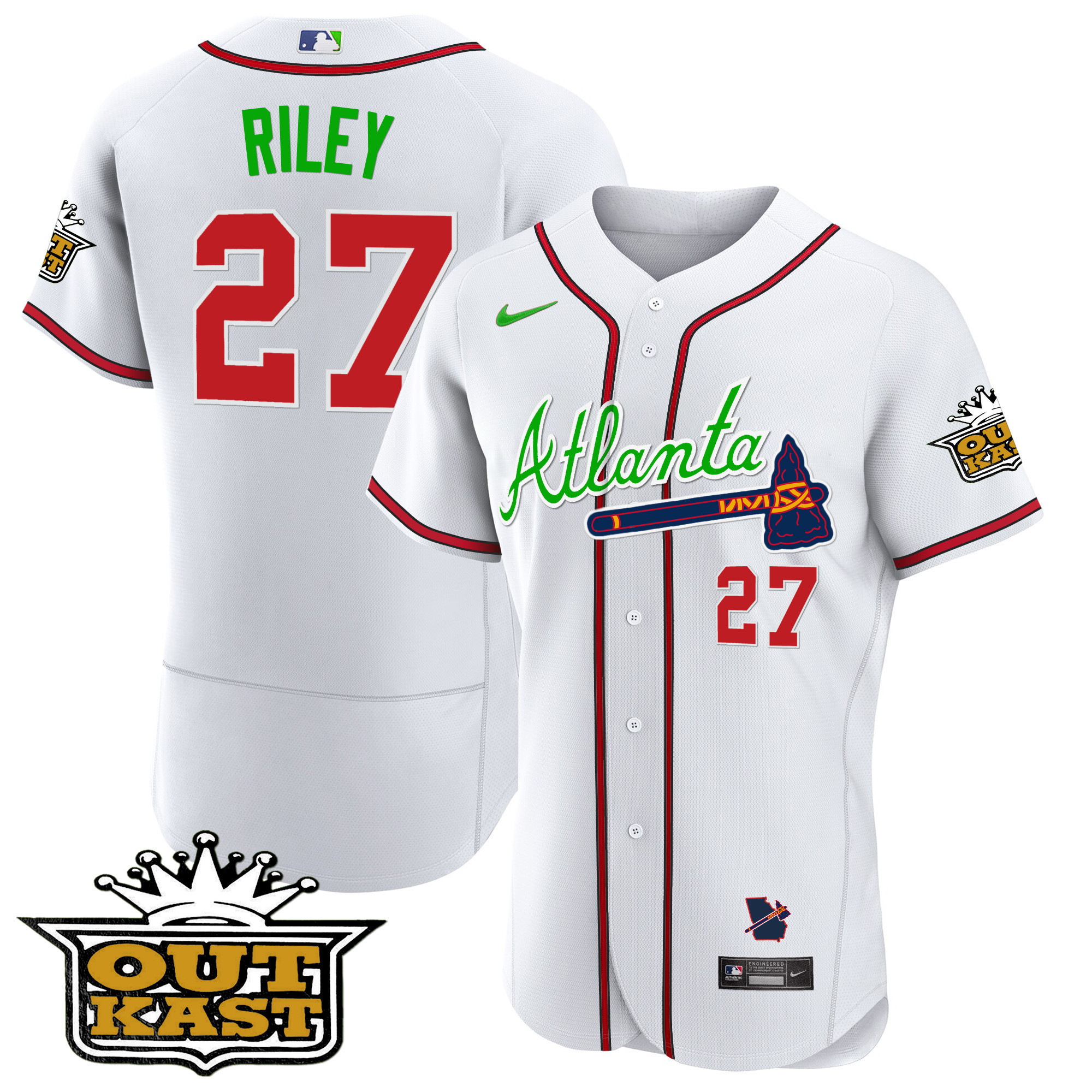 Men's Atlanta Braves Outkast Flex Base Jersey V3 - All Stitched - Image 50